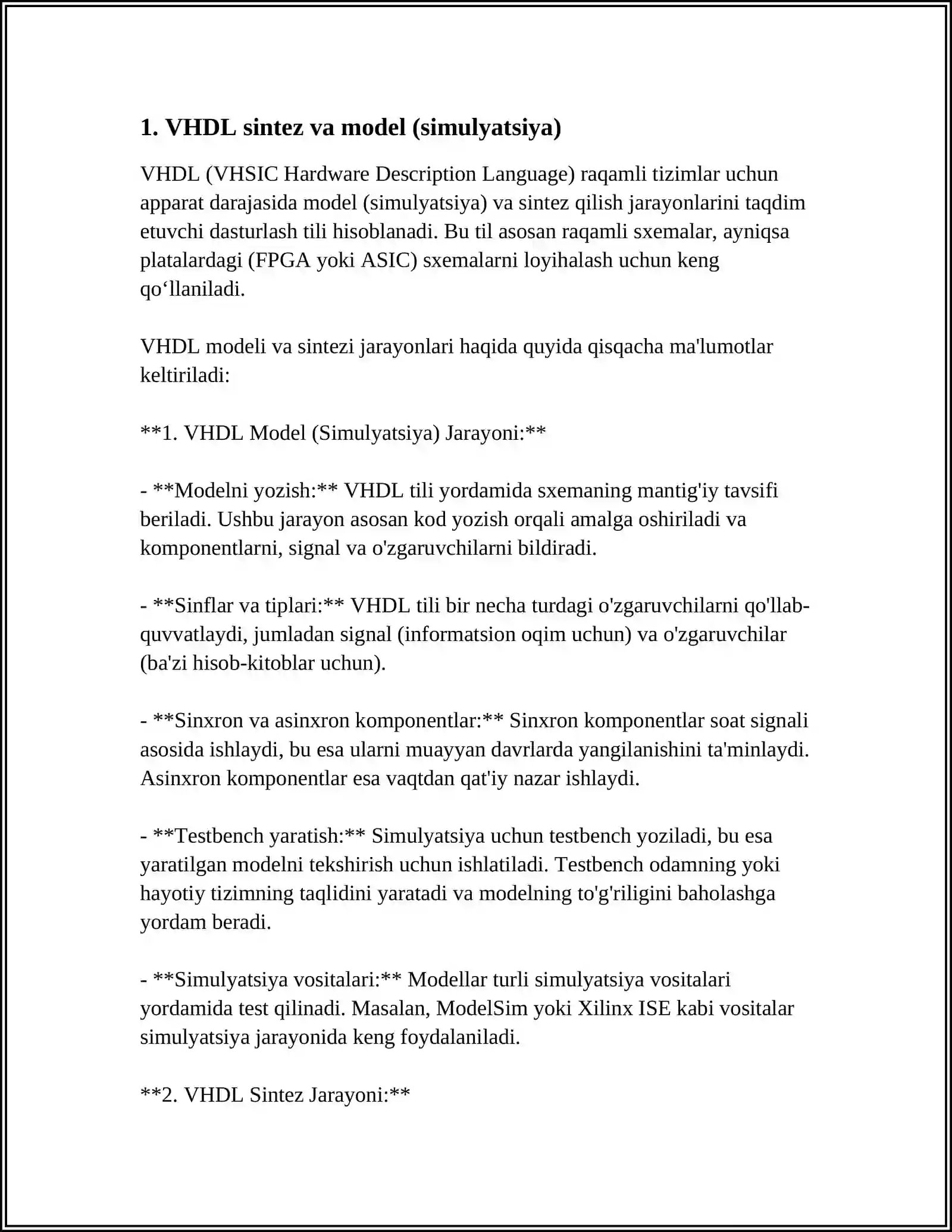 VHDL TILINING SINTAKSIS KONSTRUKSIYALARI VA ASOSIY TUSHUNCHALARI 3