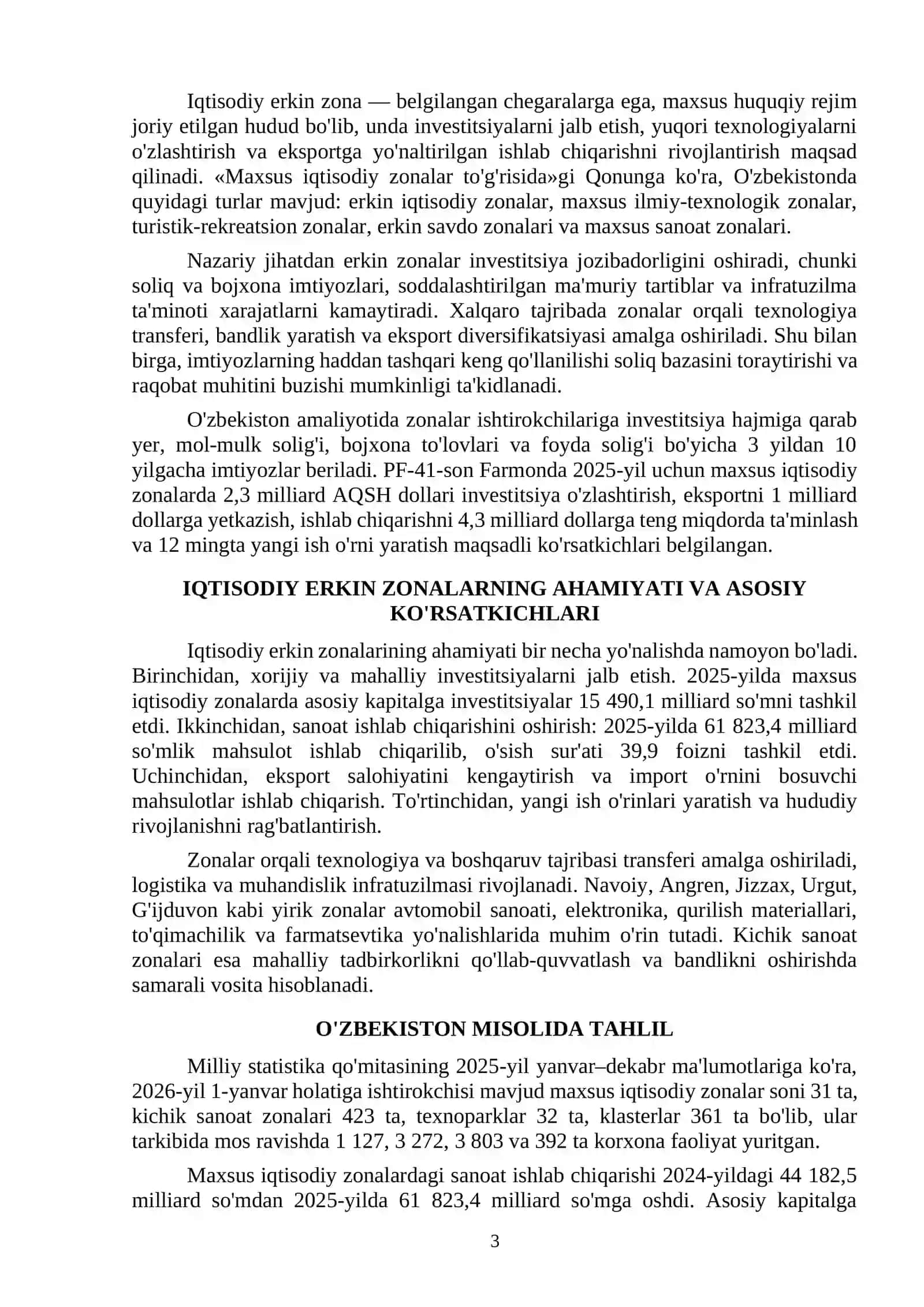 Iqtisodiy Erkin Zonalar va Ularning Ahamiyati 3