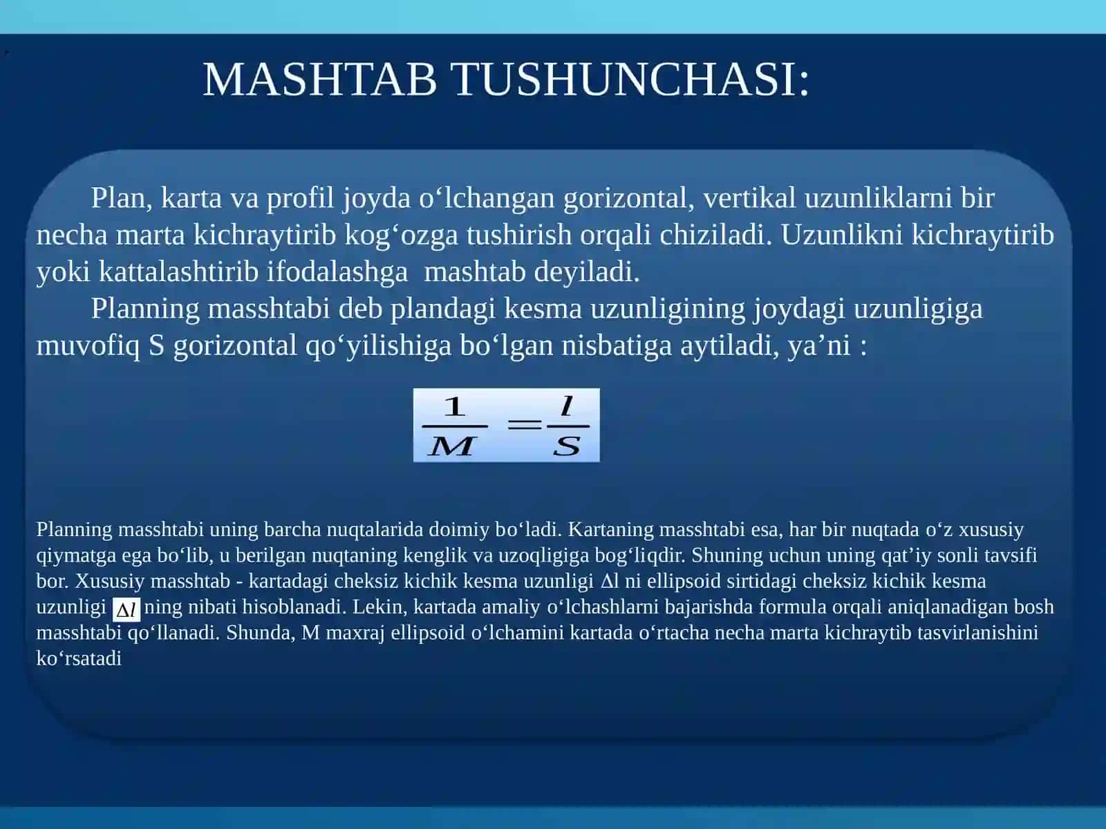 Sonli va chiziqli masshtablar. 3