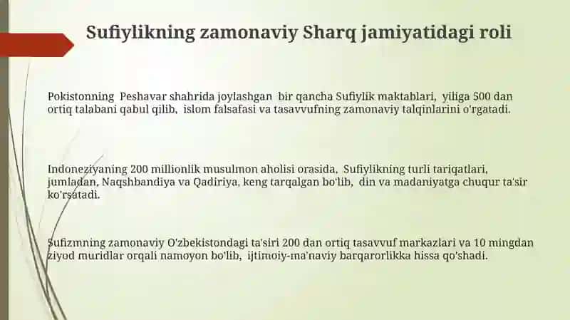 Tasavvuf ta'limotining sharq madaniyatiga ta'siri 3