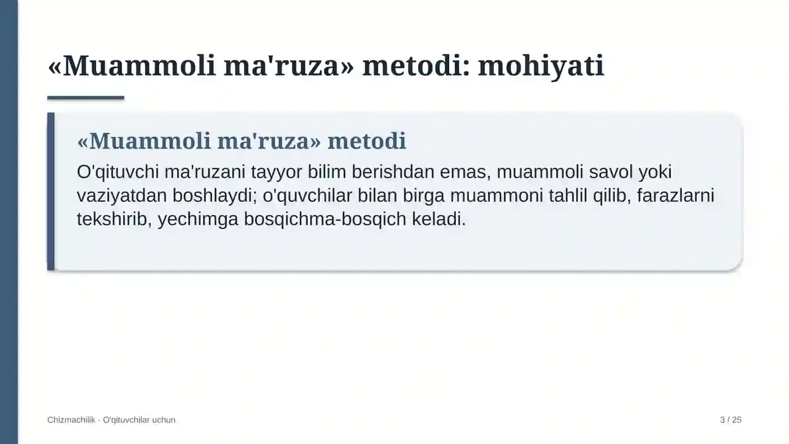 chizmachilik darslarida muammoli ma'ruza metodidan foydalanish 7077 3