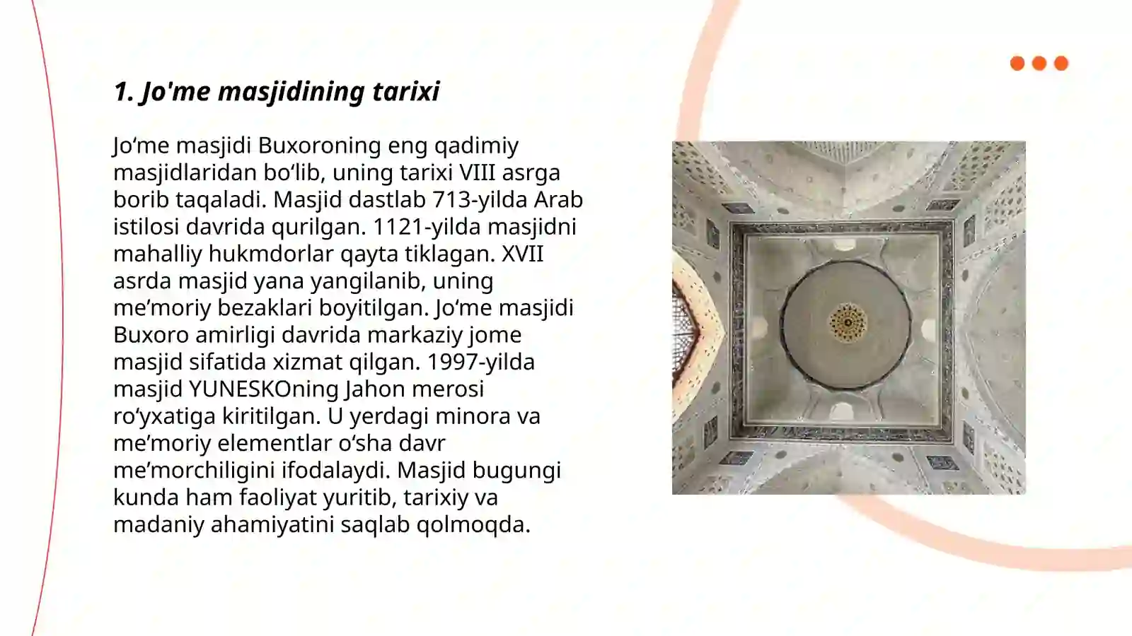 Jo‘me masjidining tarixi 3