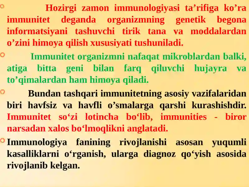 Immunologiya fanining predmeti, maqsadi, vazifalari 3