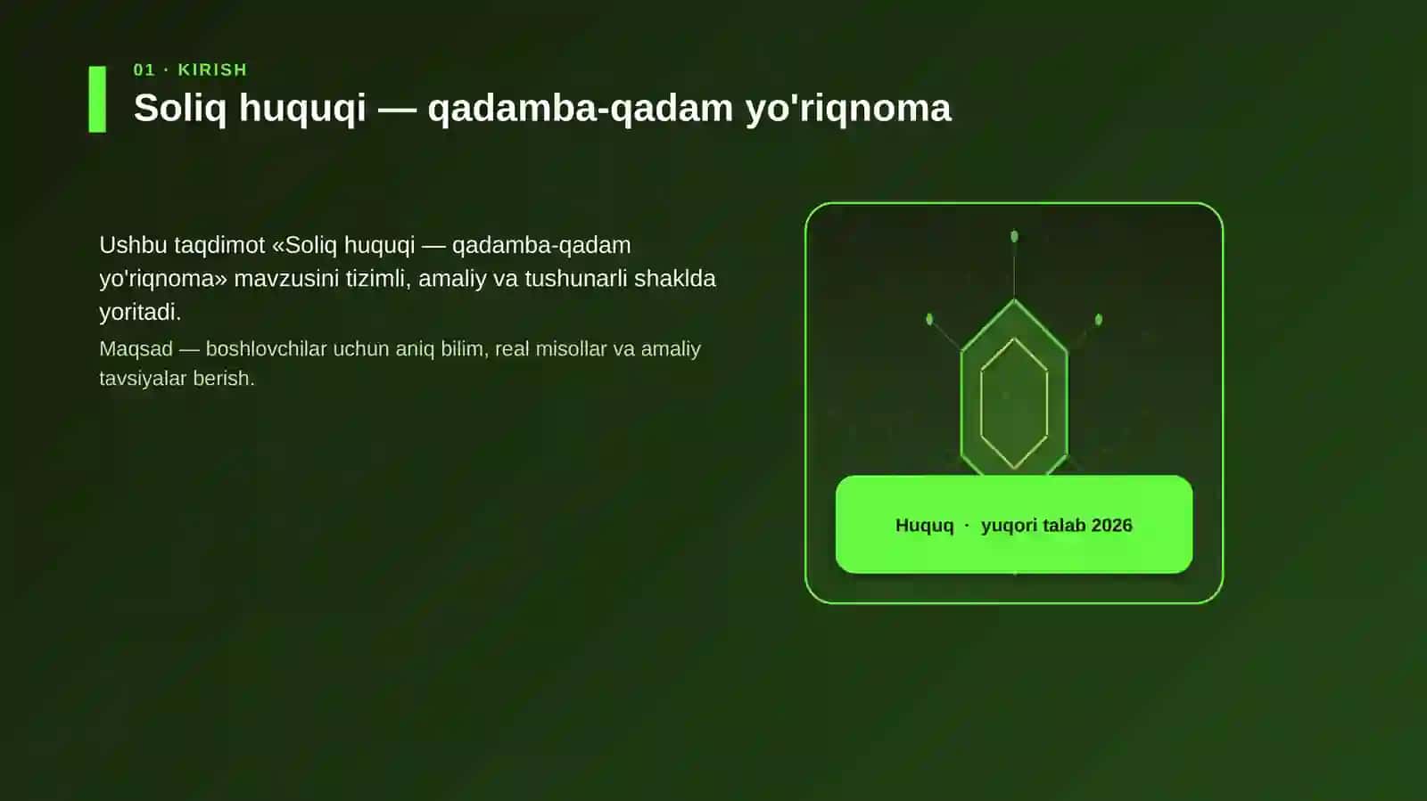 Soliq huquqi — qadamba-qadam yo'riqnoma 3