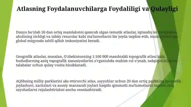 Geografik atlaslarni tahlil qilish va baholash 3