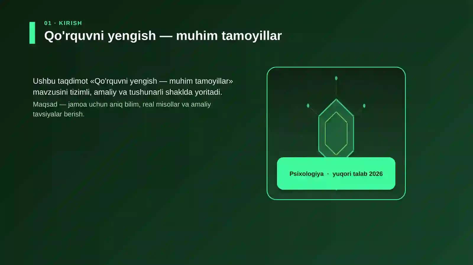 Qo'rquvni yengish — muhim tamoyillar 3