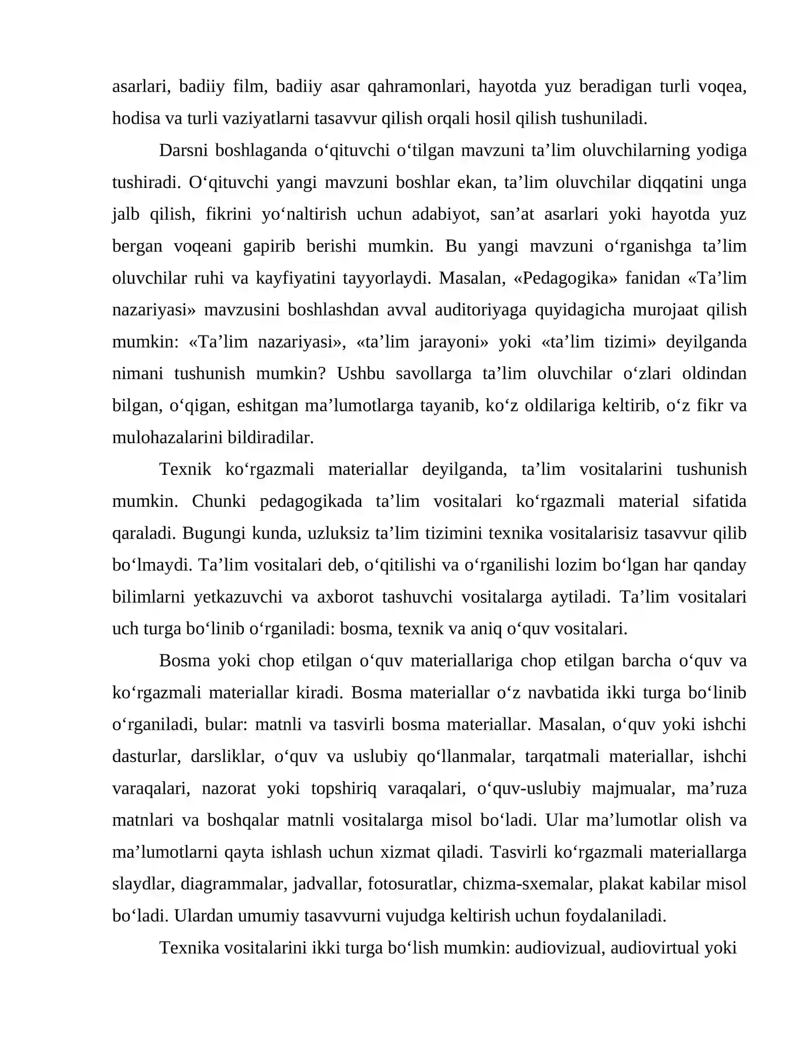 Ko'rgazmali usulning ahamiyati va turlari 3