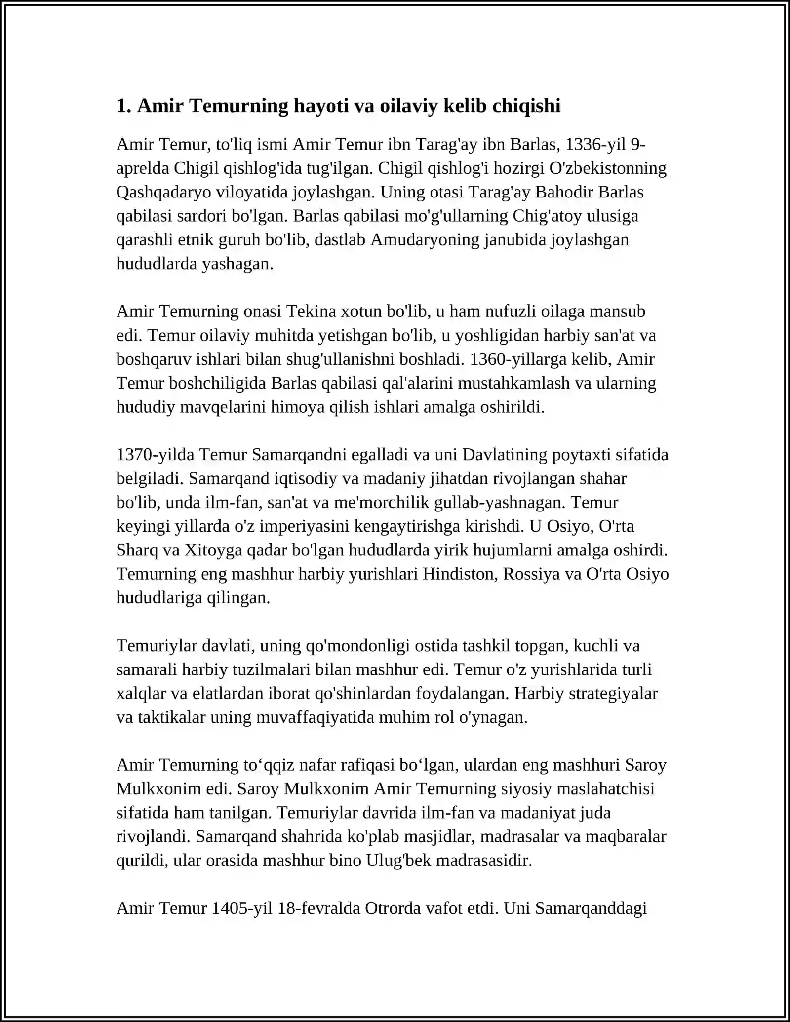 AMIR TEMUR HAQIDA 3