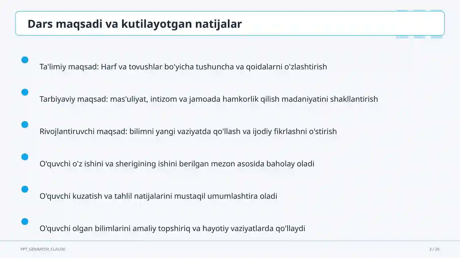 Harf va tovushlar (1-sinf) 3