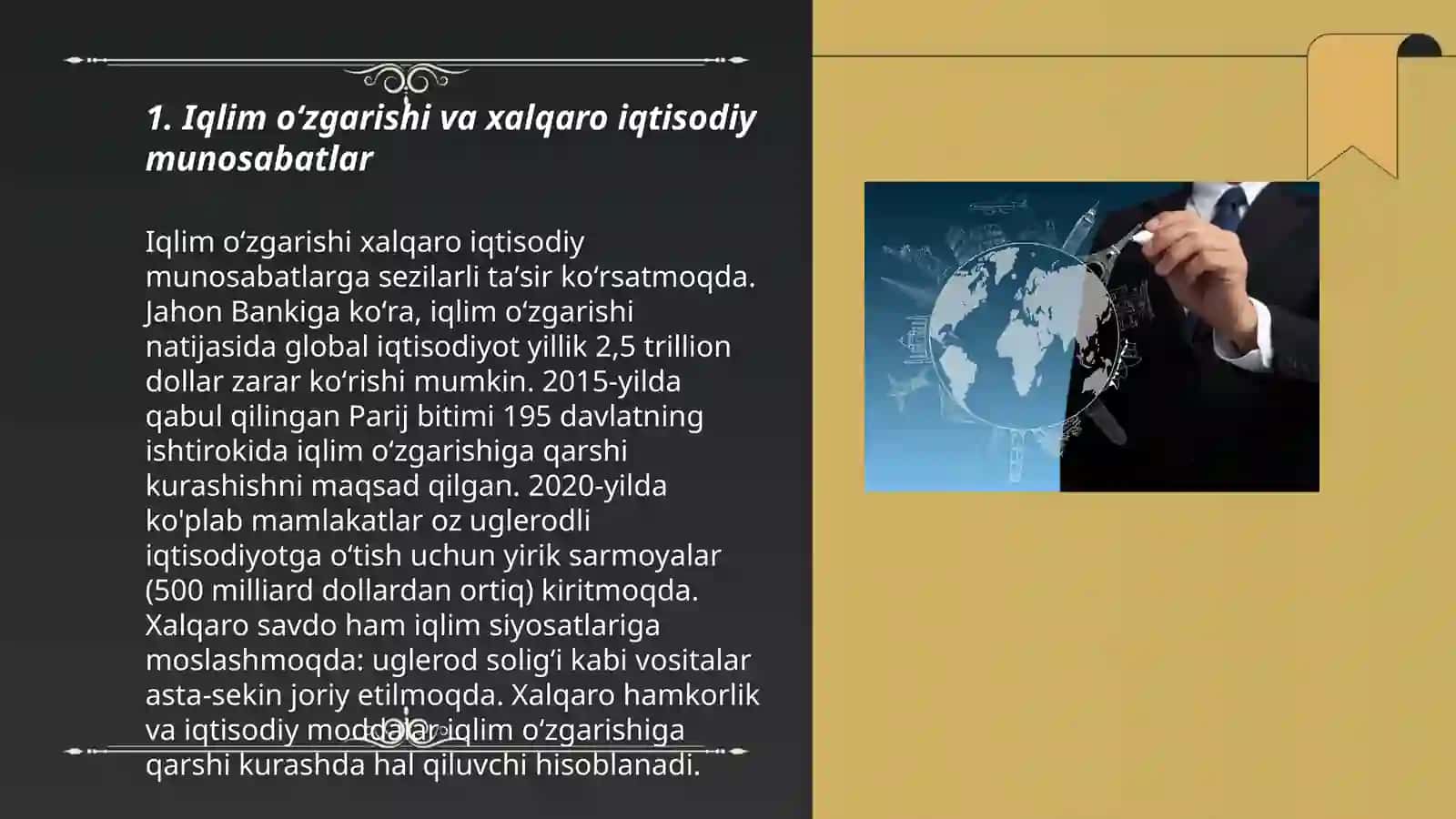 Xalqaro iqtisodiy munosabatlarda paydo boʻlgan global muammolar 3