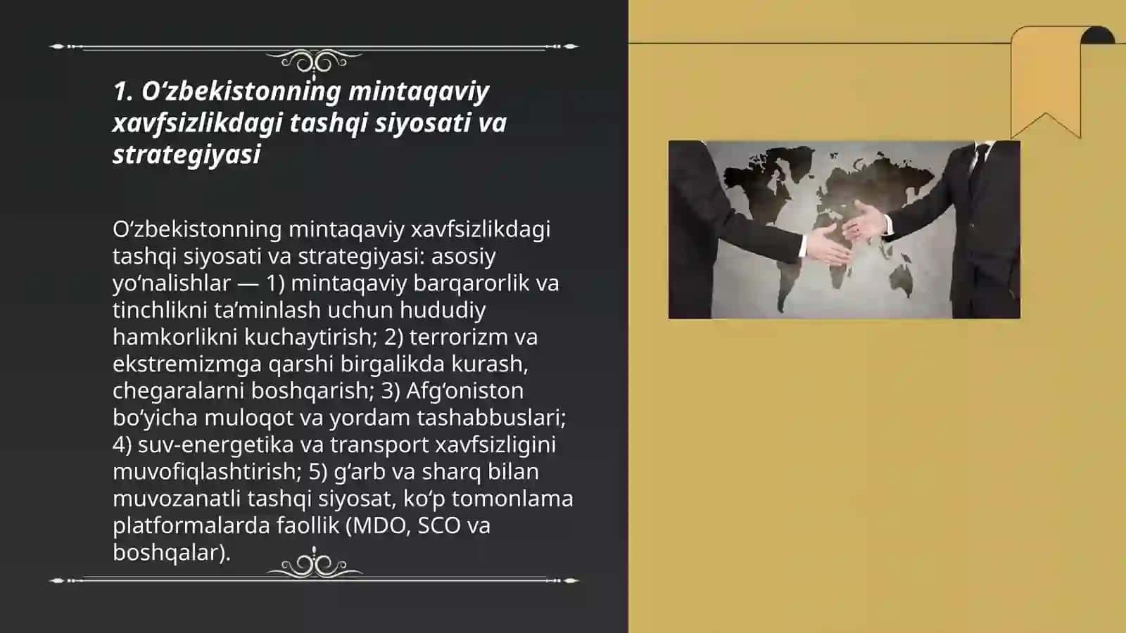 O‘zbekistonning mintaqaviy xavfsizlikdagi tashqi siyosati va strategiyasi 3