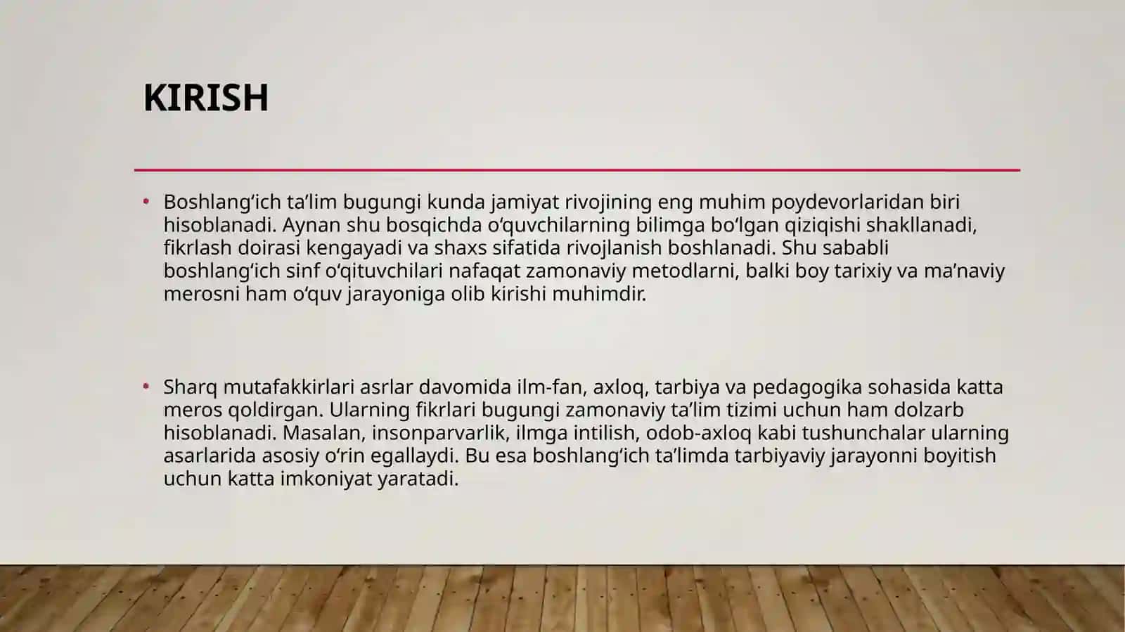 BOSHLANG‘ICH TA’LIM FANLARINI O‘QITILISH JARAYONIDA SHARQ MUTAFAKKIRLARI MEROSIDAN FOYDALANISH 3