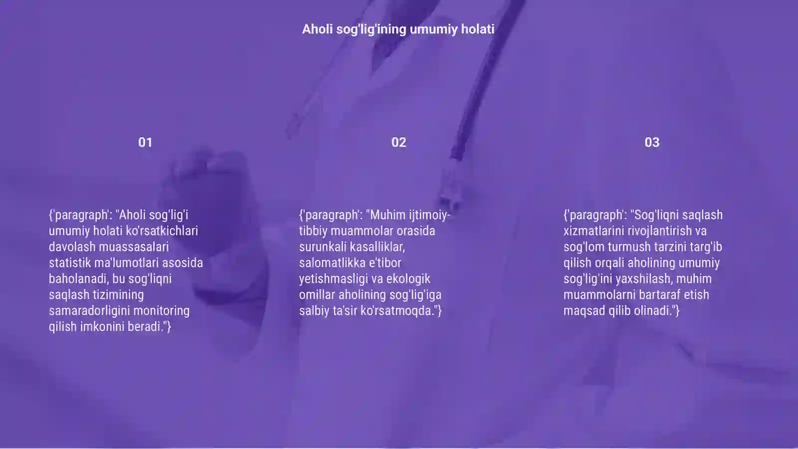 Aholini sog'lig'i ko'rsatkichlari va muhim ijtimoiy-tibbiy muammolar 3