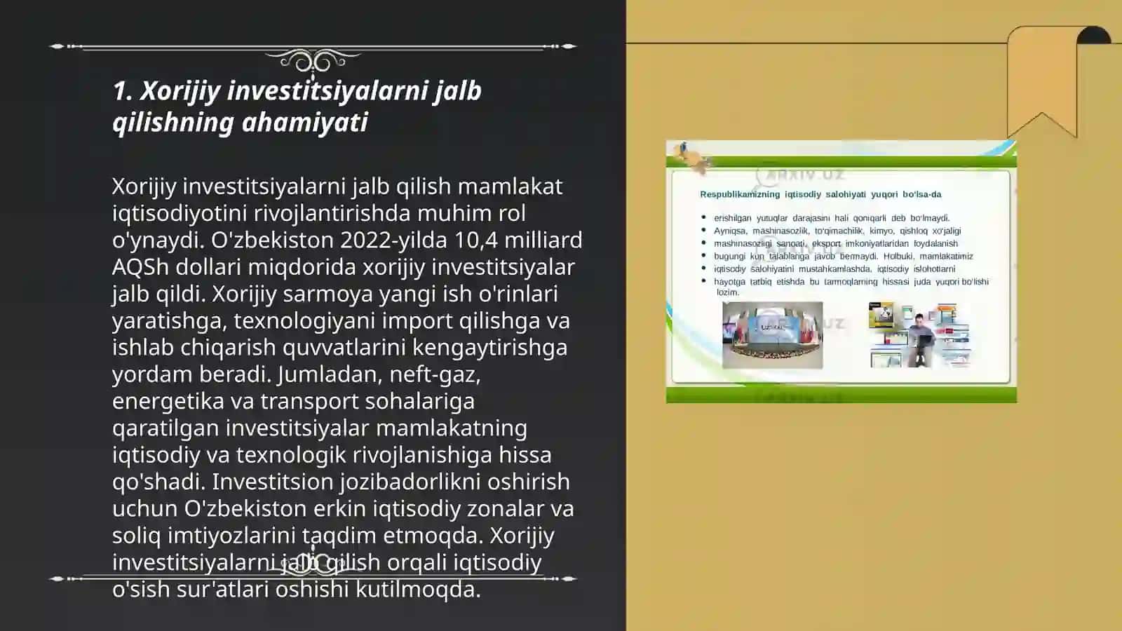 Iqtisodiyotni rivojlantirishda xorijiy investitsiyalarning roli 3