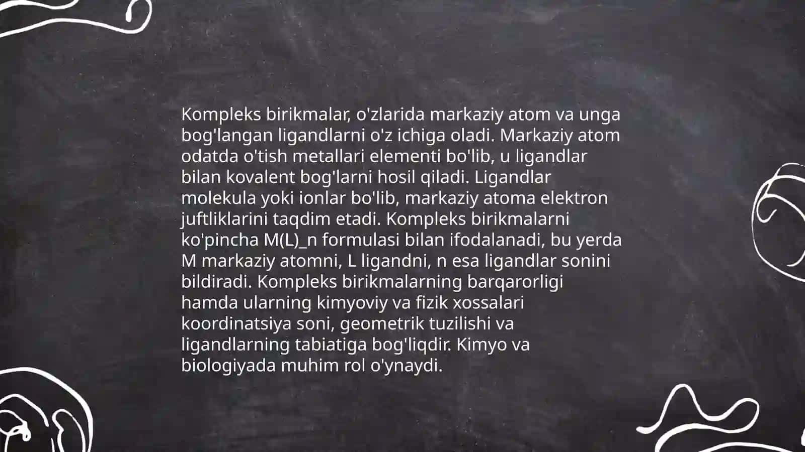 Kompleks birikma nazariyalari va nomenklaturasi 3
