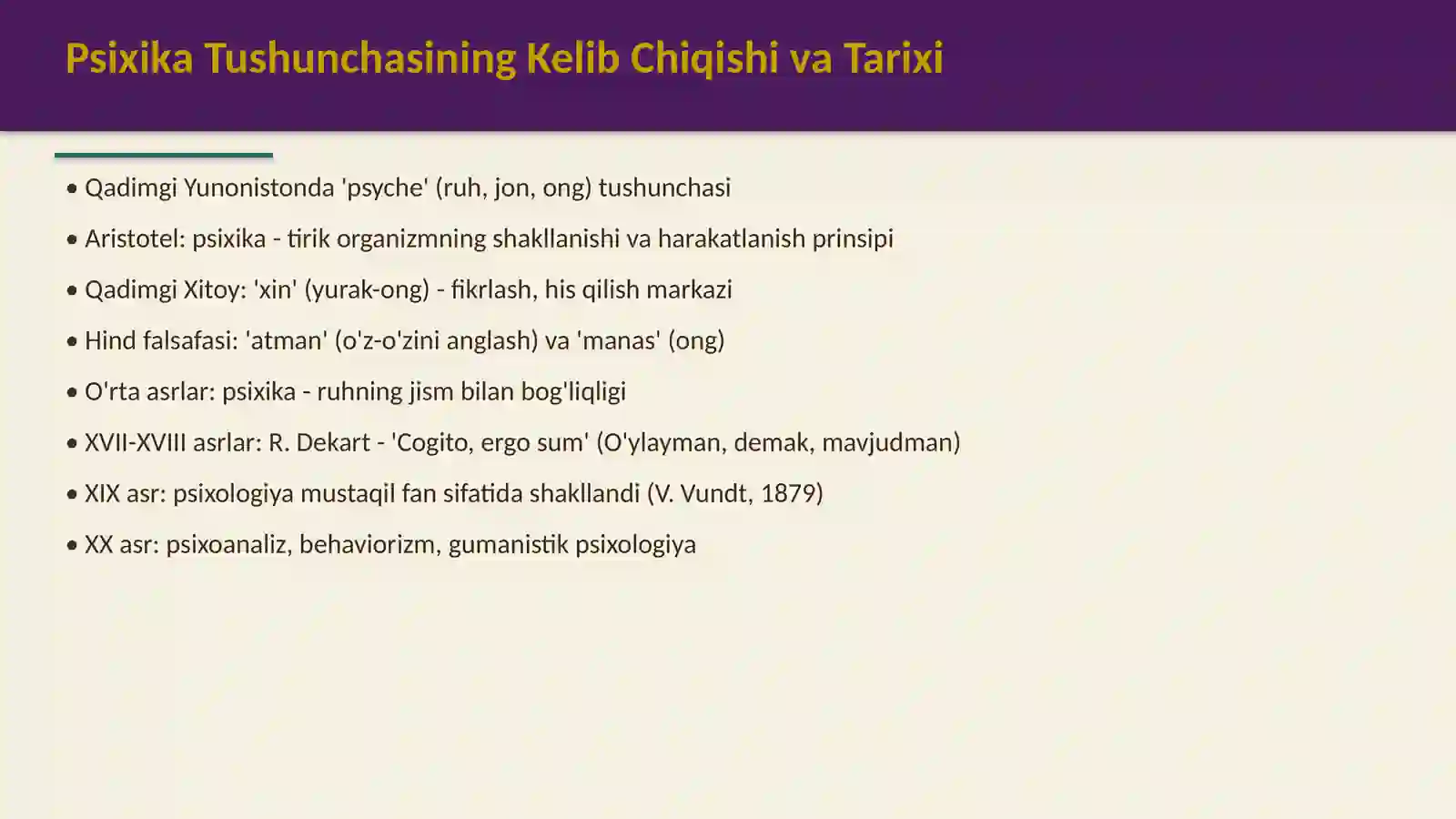 Psixika haqida umumiy tushuncha 3