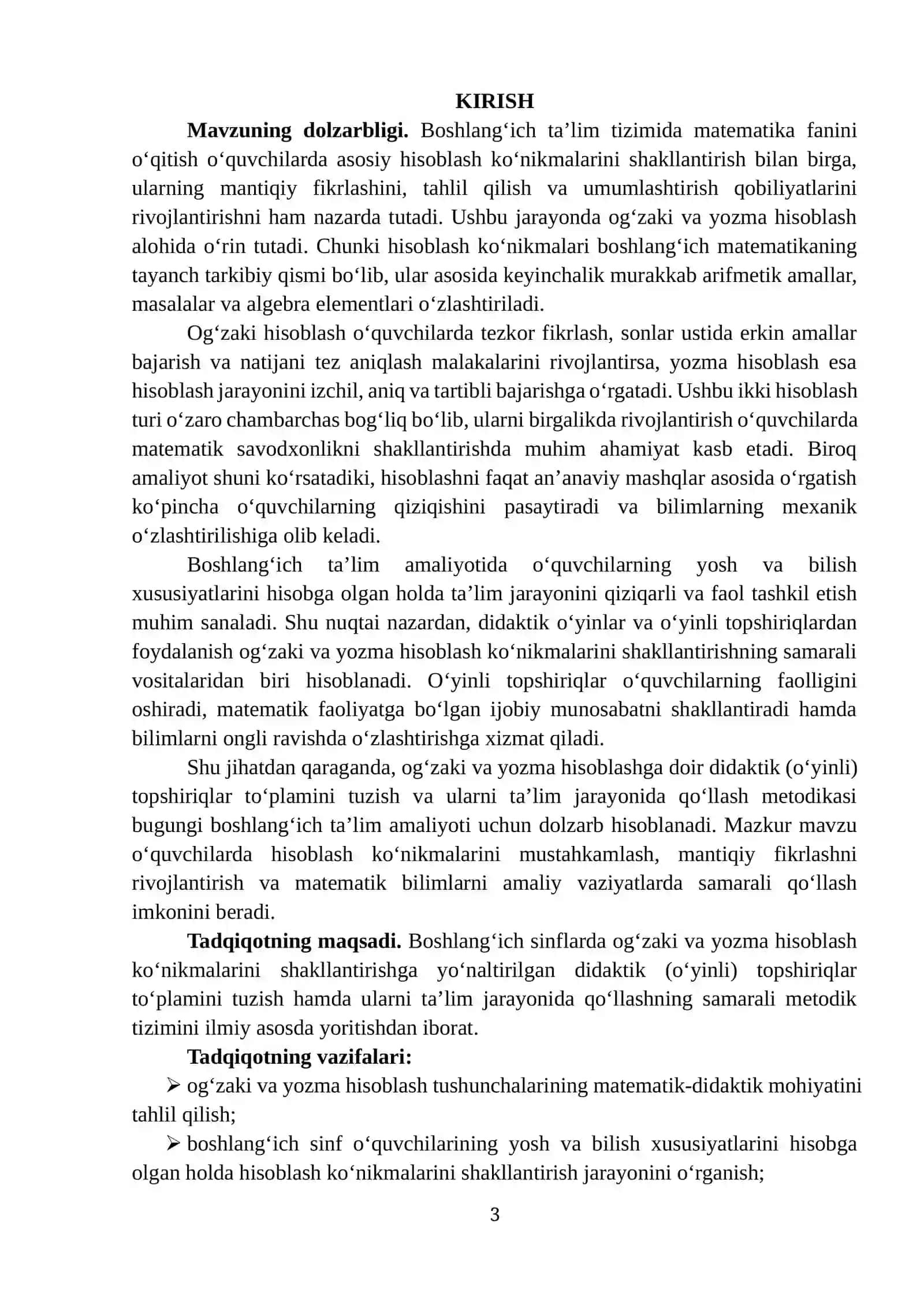 OG'ZAKI VA YOZMA HISOBLASHGA DOIR DIDAKTIK (O'YINLAR) TOPSHIRIQLAR TO'PLAMI 3