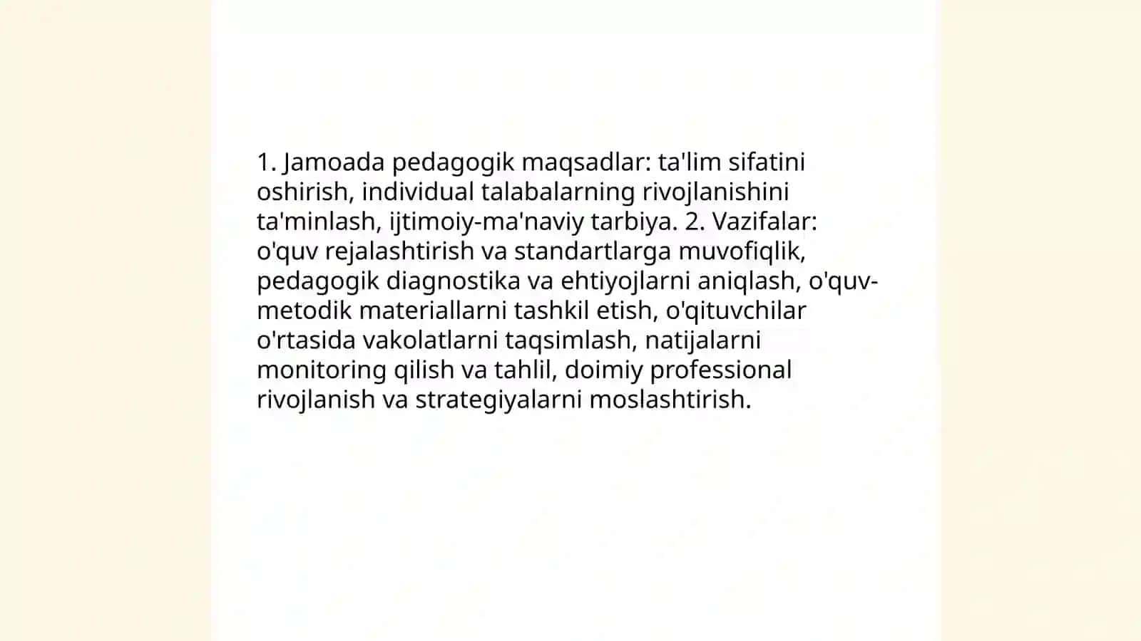Jamoaning pedagogik vazifalari va funksiyalari 3