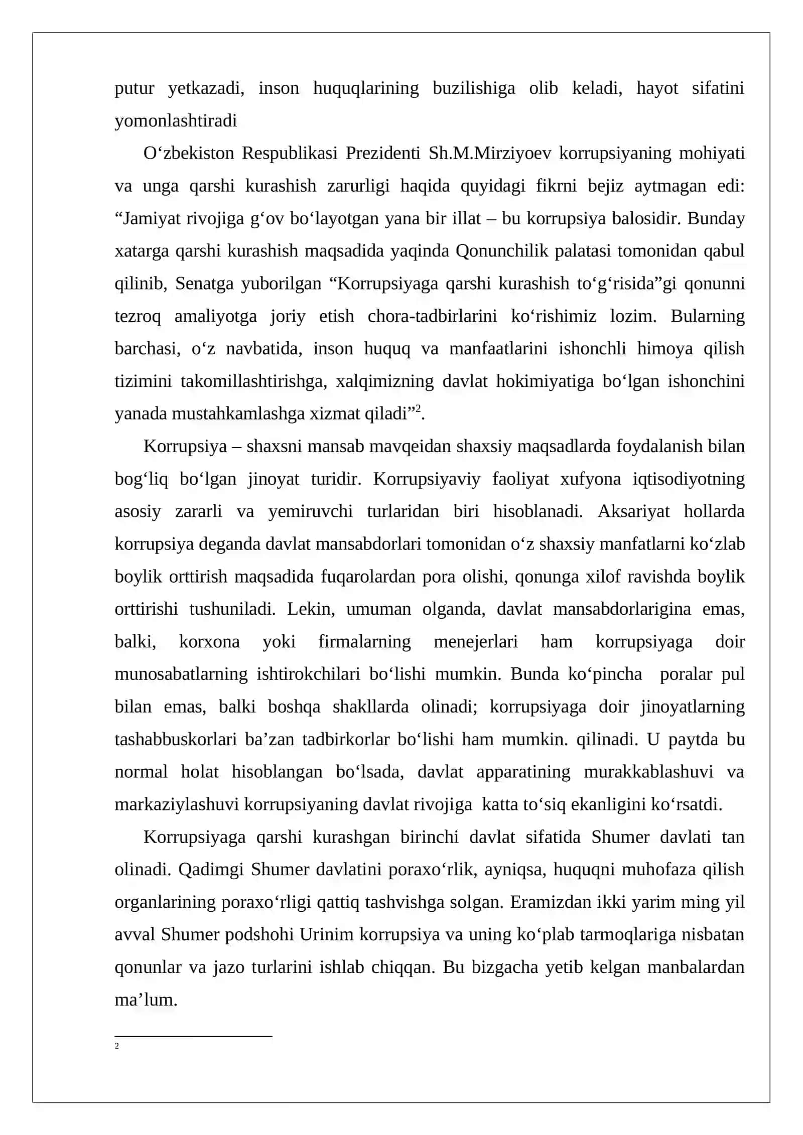 Korrupsiya tushunchasi, uning mohiyati va tarixiy ildizlari 3