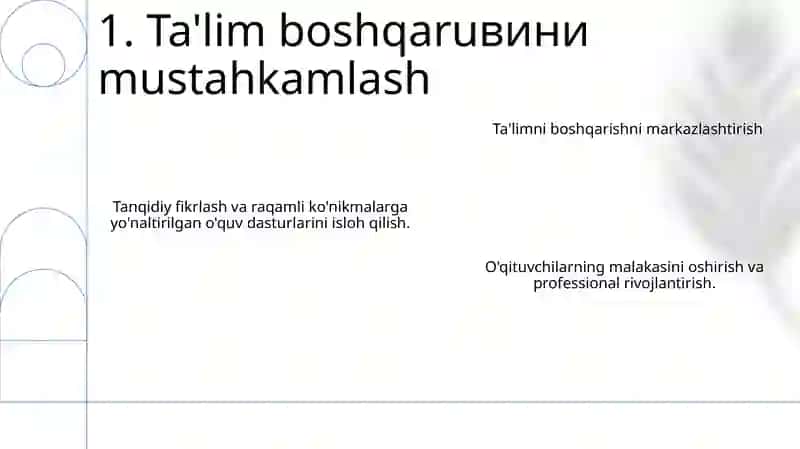 Oʻzbekiston respublikasi taʼlim sohasida amalga oshirilgan islohotlar 3