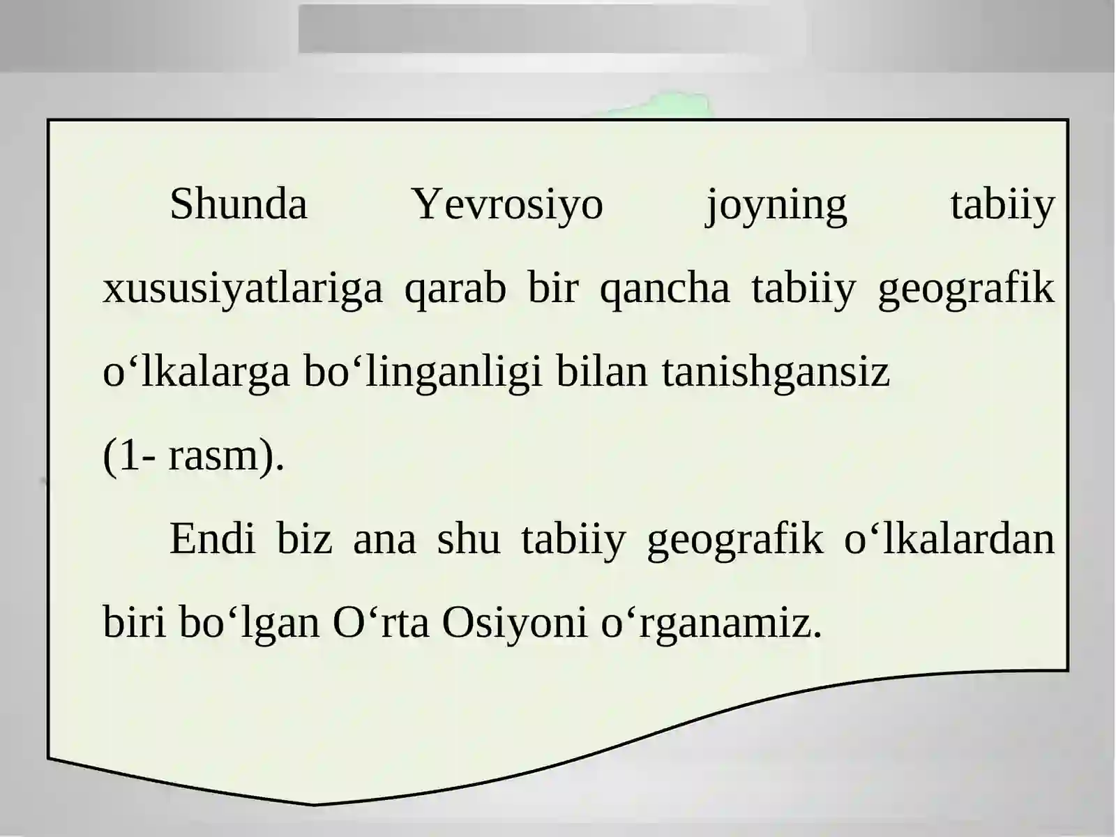 O‘RTA OSIYO TABIIY GEOGRAFIK O‘LKASI HAQIDA TUSHUNCHA 3
