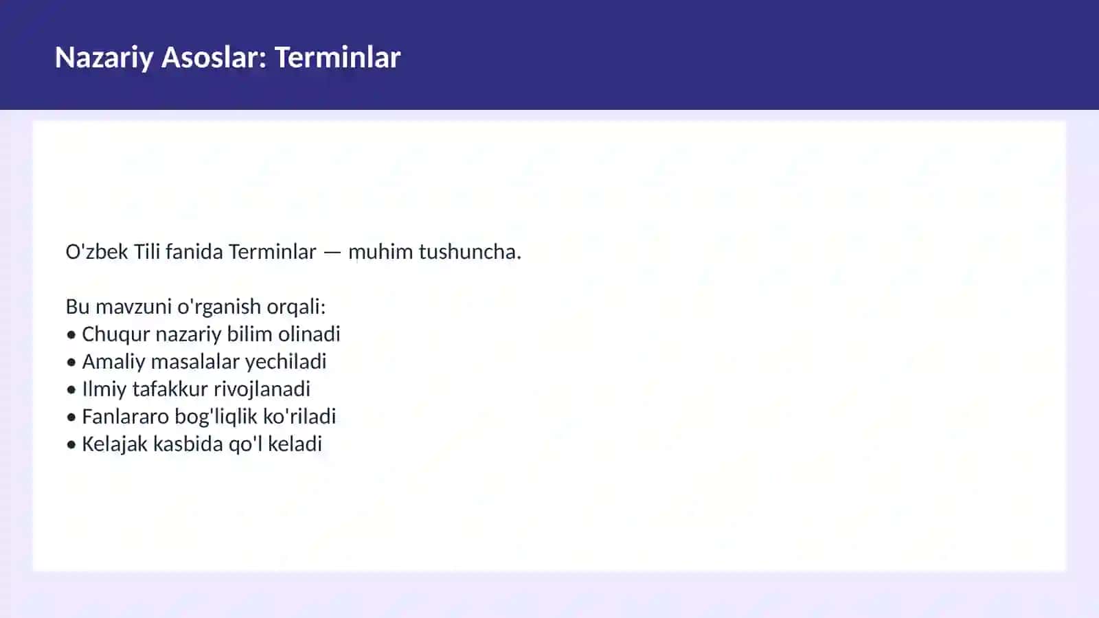 O'ZBEK TILI Arxaizmlar 3
