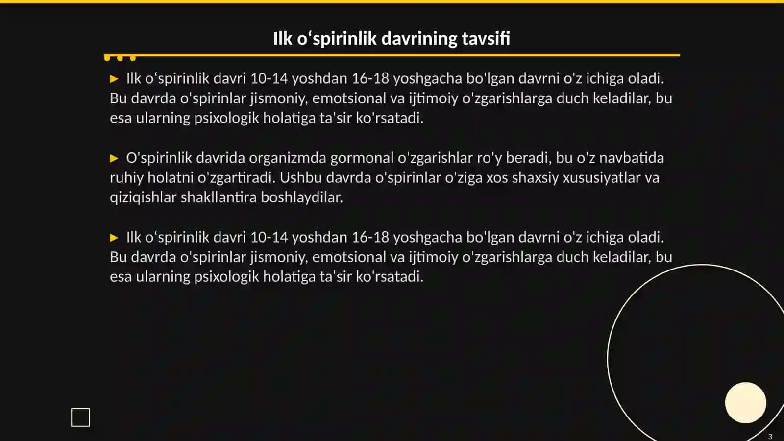 Ilk oʻspirinlik davrining psixologik xususiyatlari 3