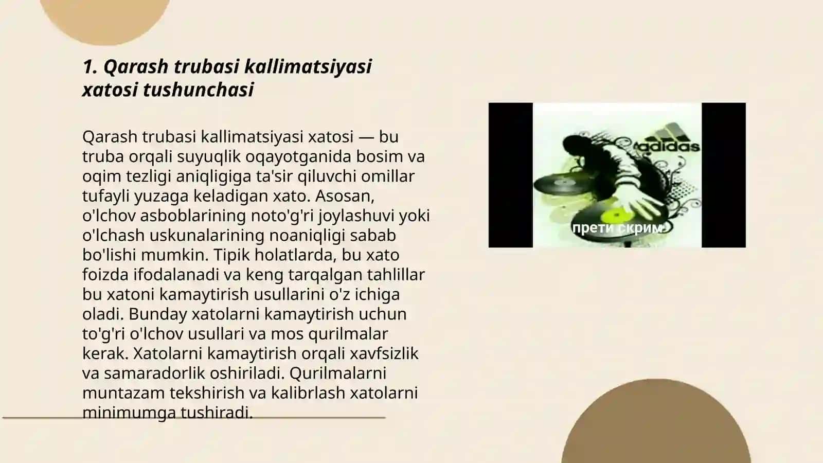 Qarash trubasi kallimatsiya xatosi tushunchasi 3