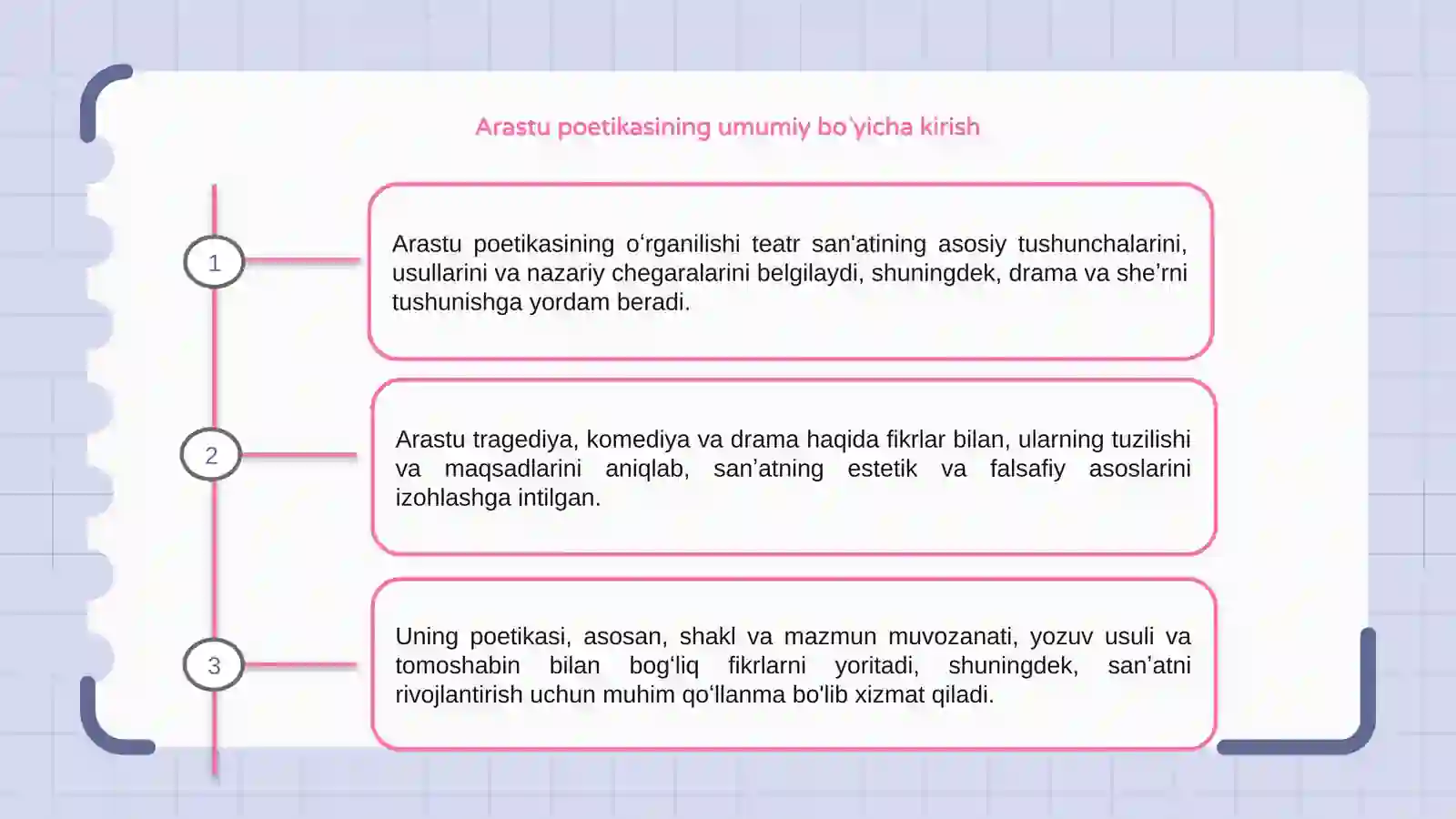 Arastu poetikasining ôrganilishi 3