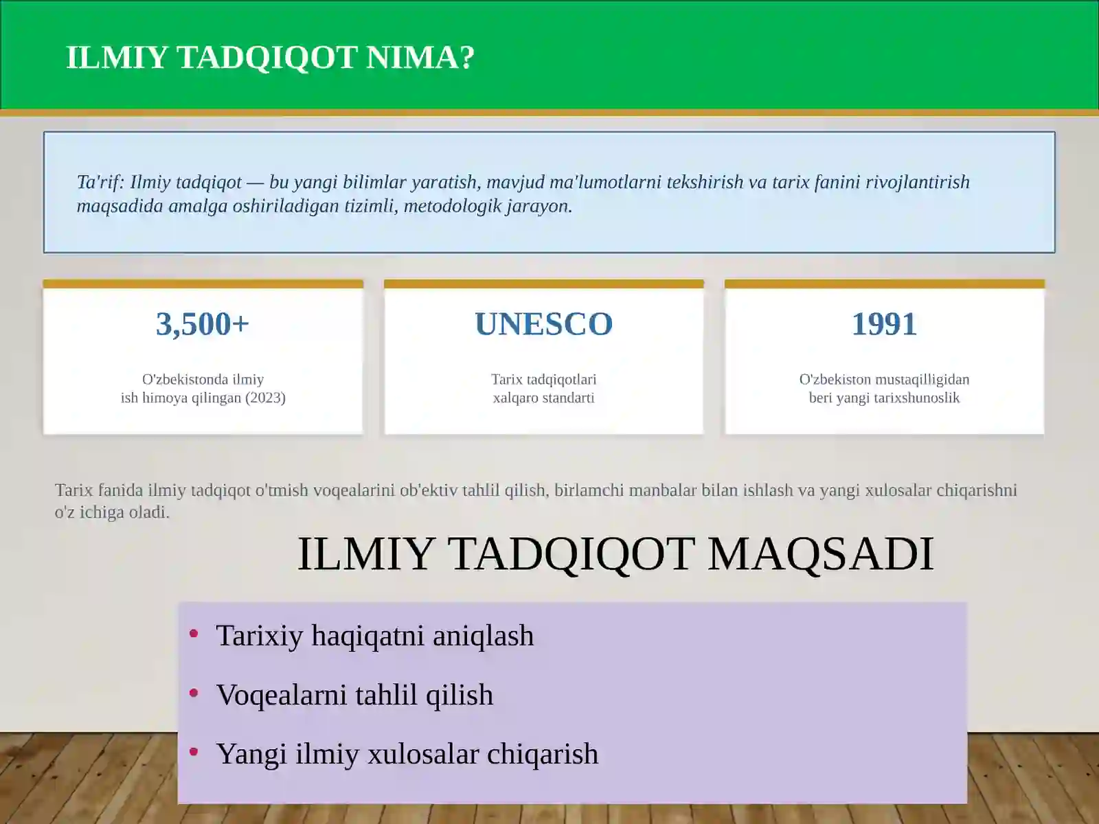 Tarix fanida ilmiy tadqiqot 3