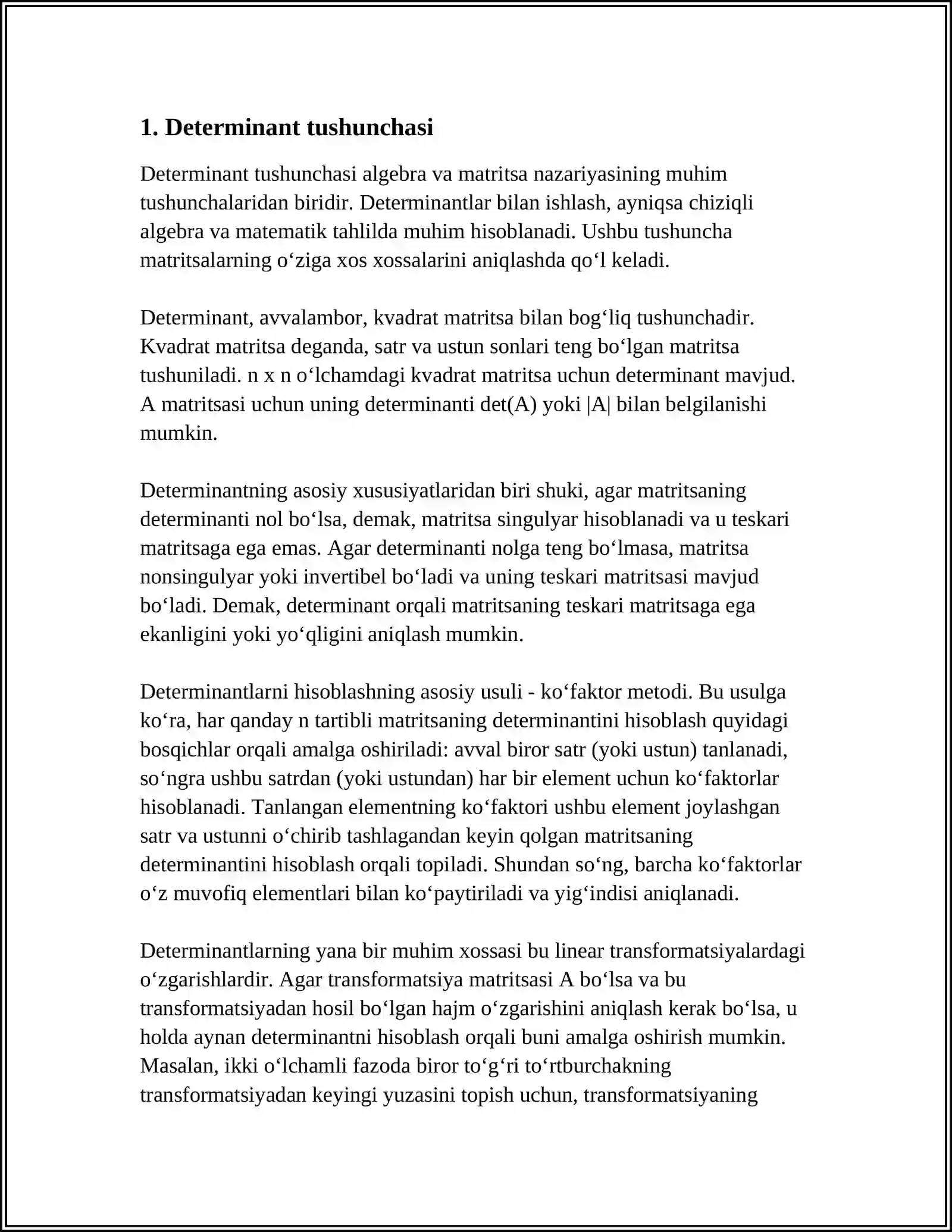 DETERMINANTLARNI HISOBLASH 3