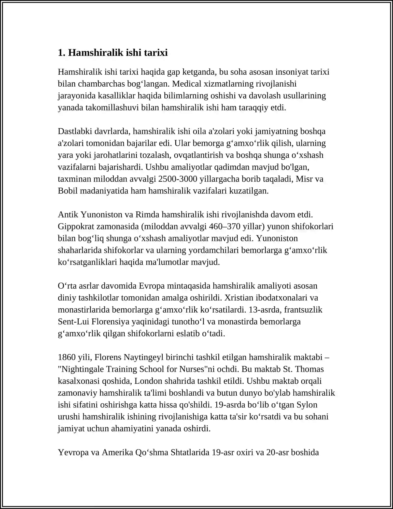 HAMSHIRALIK ISHI VA SALOMATLIK 3