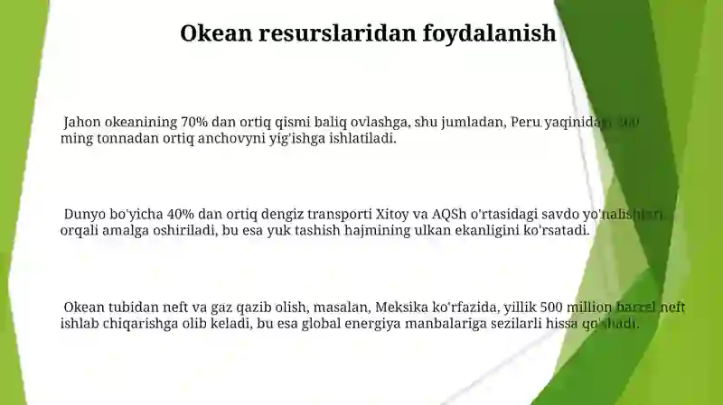 Dunyo okeani va undan foydalanish 3