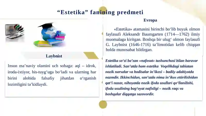 Nafosat falsafasi (Estetika) 3