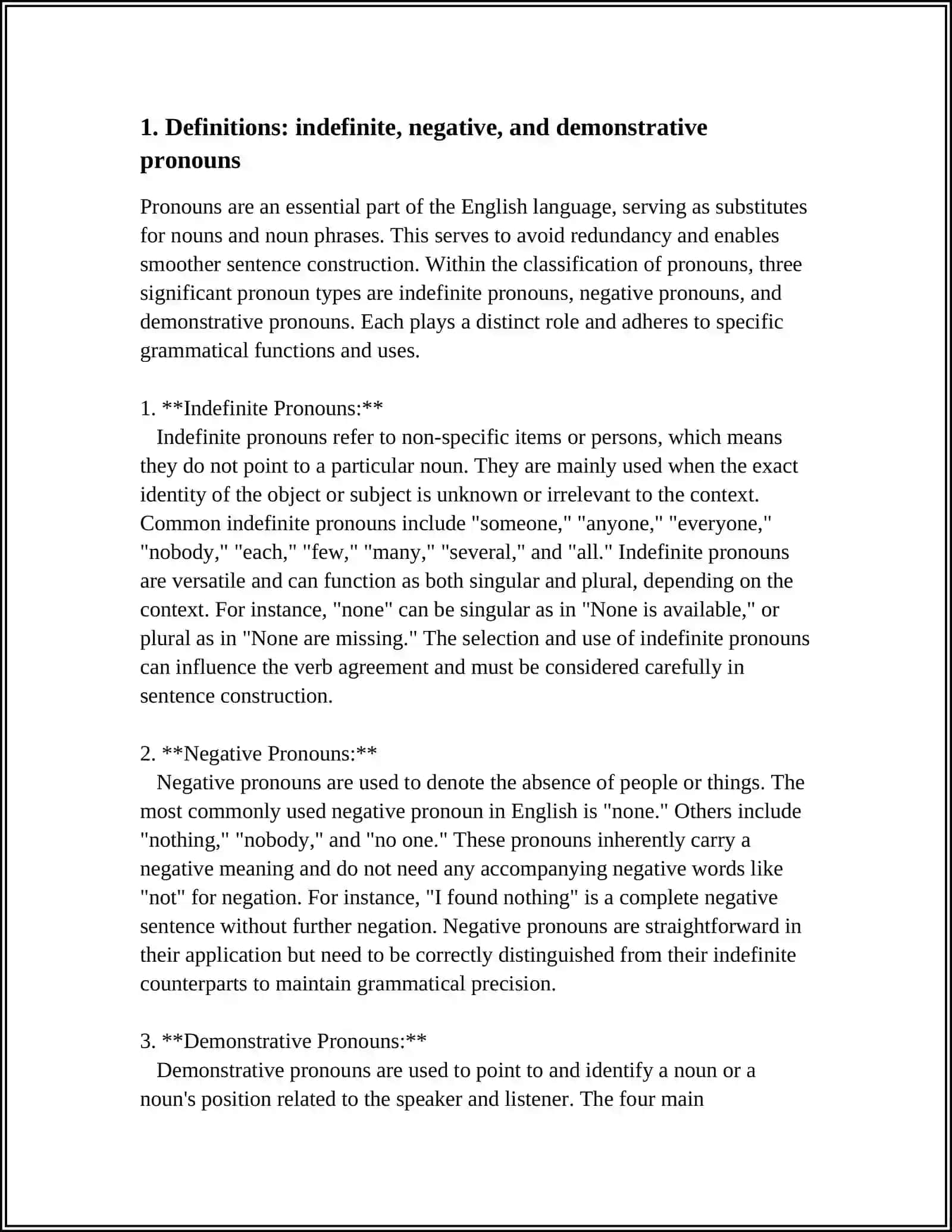 THE CLASSIFICATION OF PRONOUNS 3