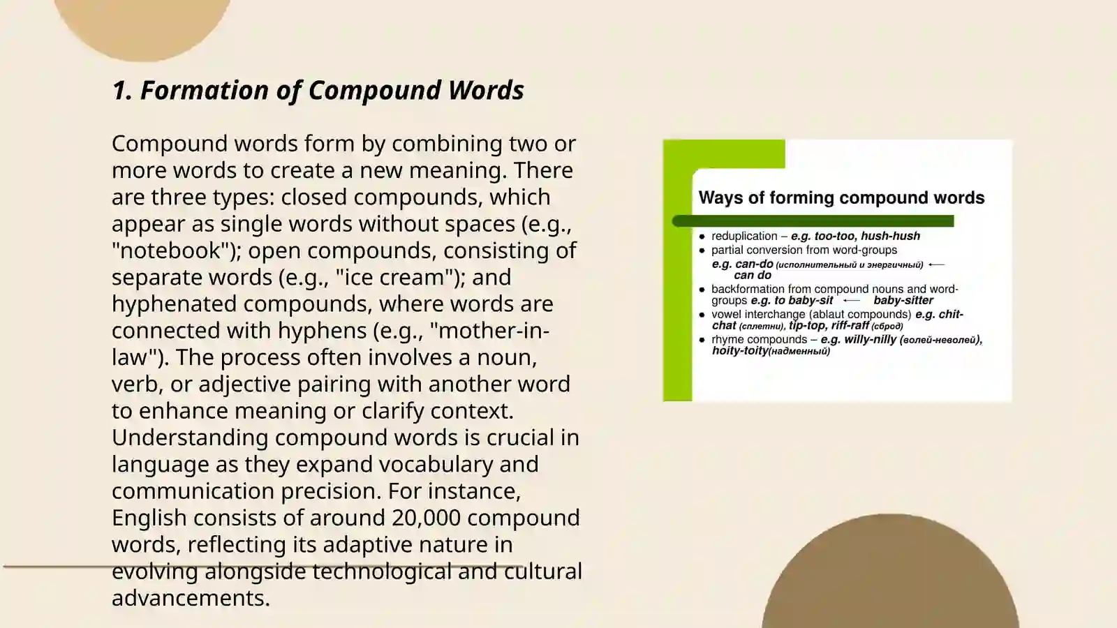Formation of Compound Words 3