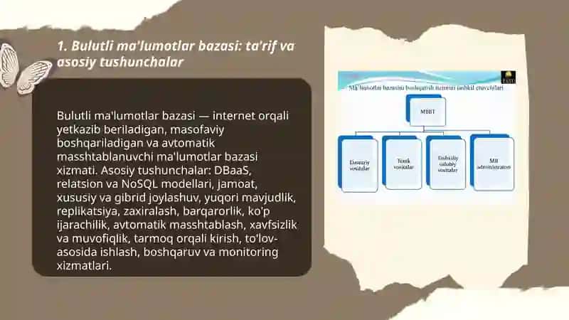 Bulutli Ma'lumotlar Bazasi Tushunchasi 3