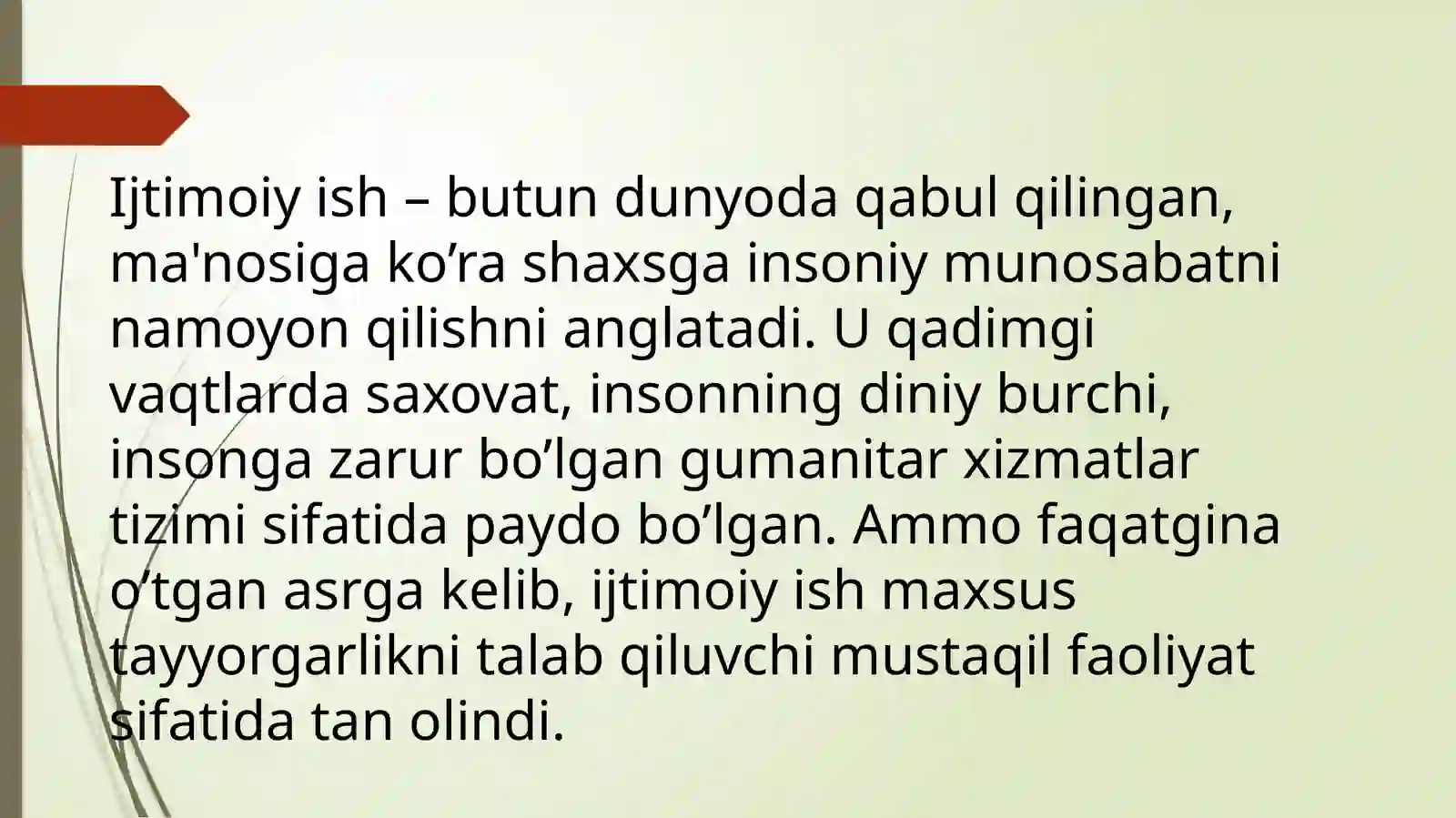 Ijtimoiy ish jamiyatning madaniy hodisasi sifatida.ijtimoiy yordamning asosiy turlari 3