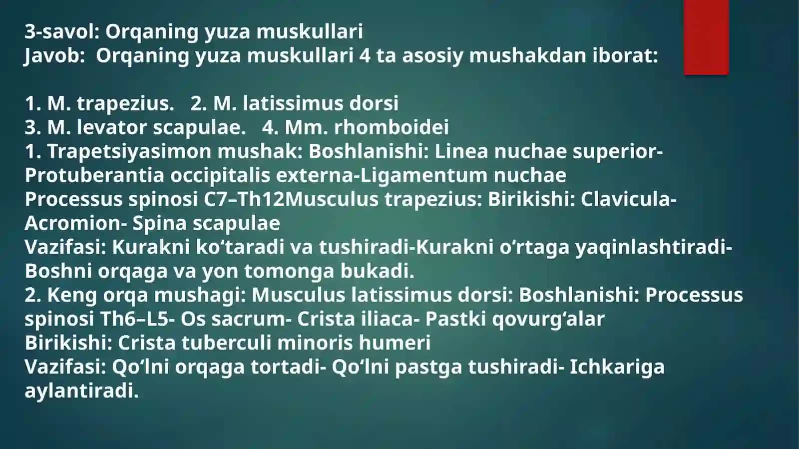 Anatomiya1-savol:Umurtqaningumumiytuzilishiniayting 3