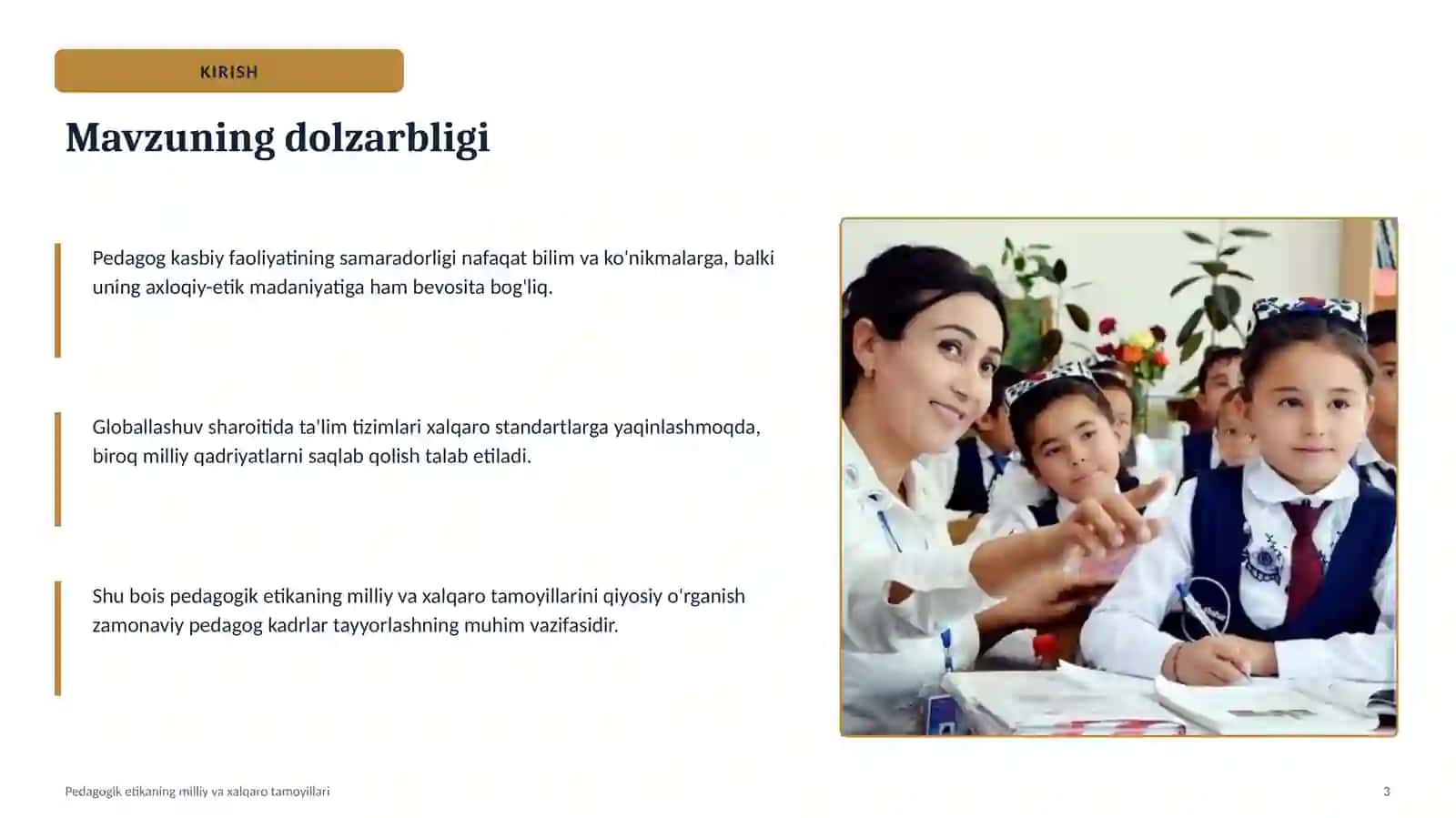 Pedagogik etika fanidan taqdimot 3