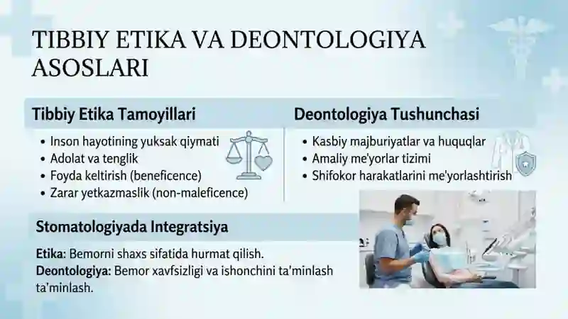 Stomatologiyada etika va deontologiya va tibbiy etika xalqaro tibbiy  etika 3