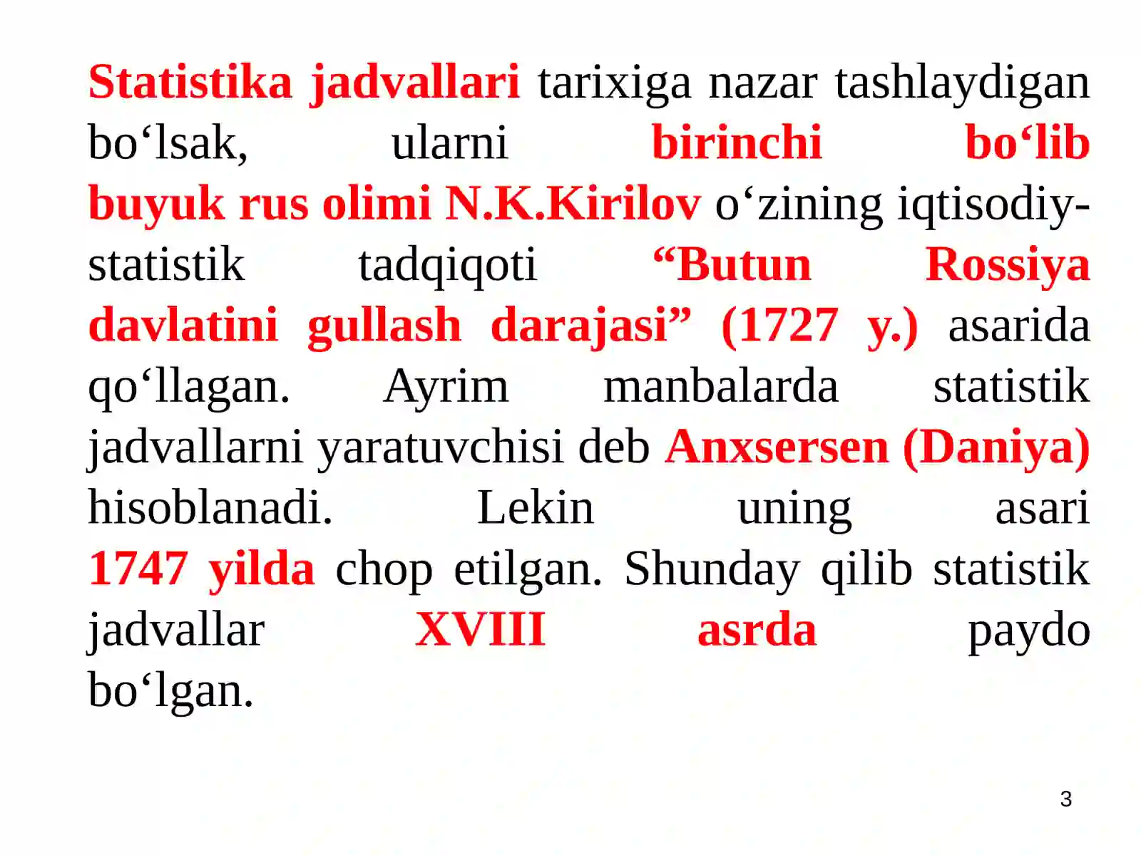 STATISTIK JADVAL VA GRAFIKLAR 3