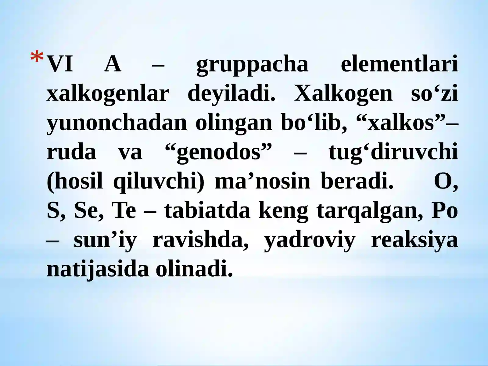 DAVRIY SISTEMANING OLTINCHI GURUH ELEMENTLARI 3