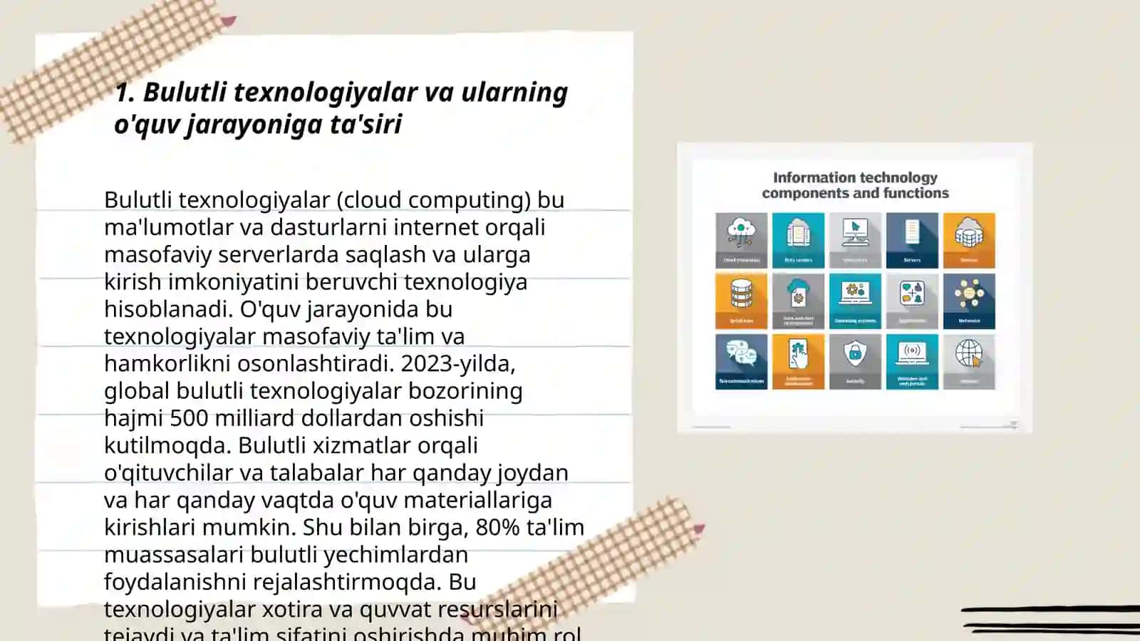 Bulutli texnalogiyalardan foydalangan holda o'quv jarayoni va axborot ta'lim maydonini takomillashtirish 3