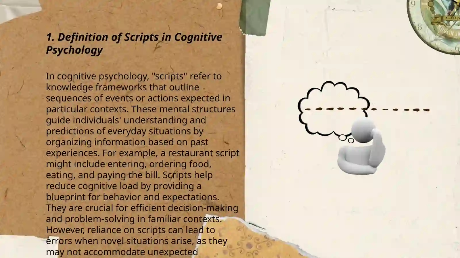 Scripts, Scenarios and Schematic Mental Models 3