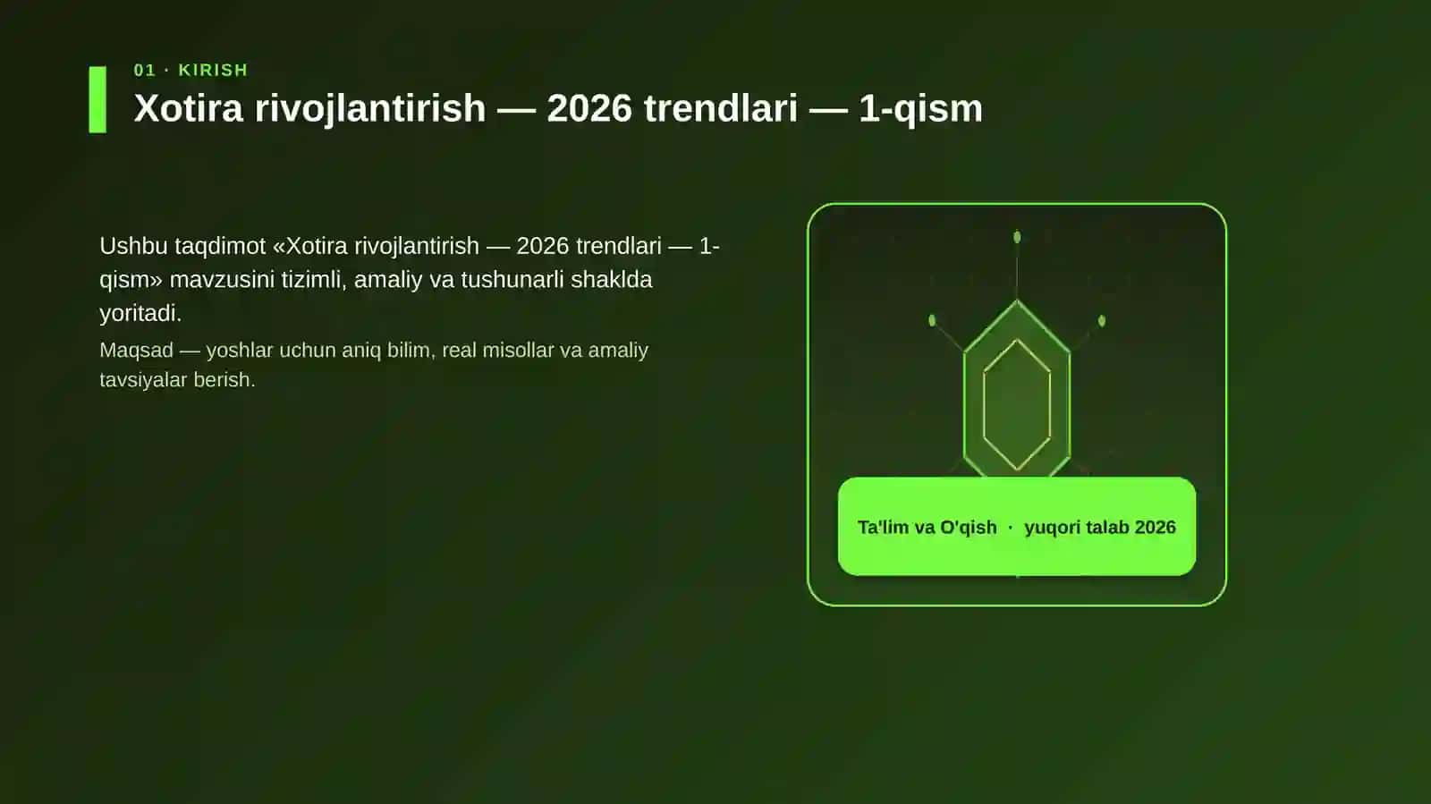 Xotira rivojlantirish — 2026 trendlari — 1-qism 3