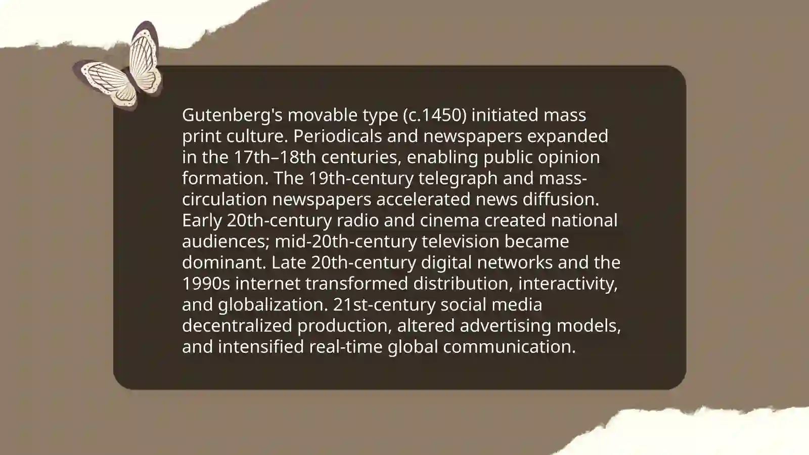 Mass media history 3