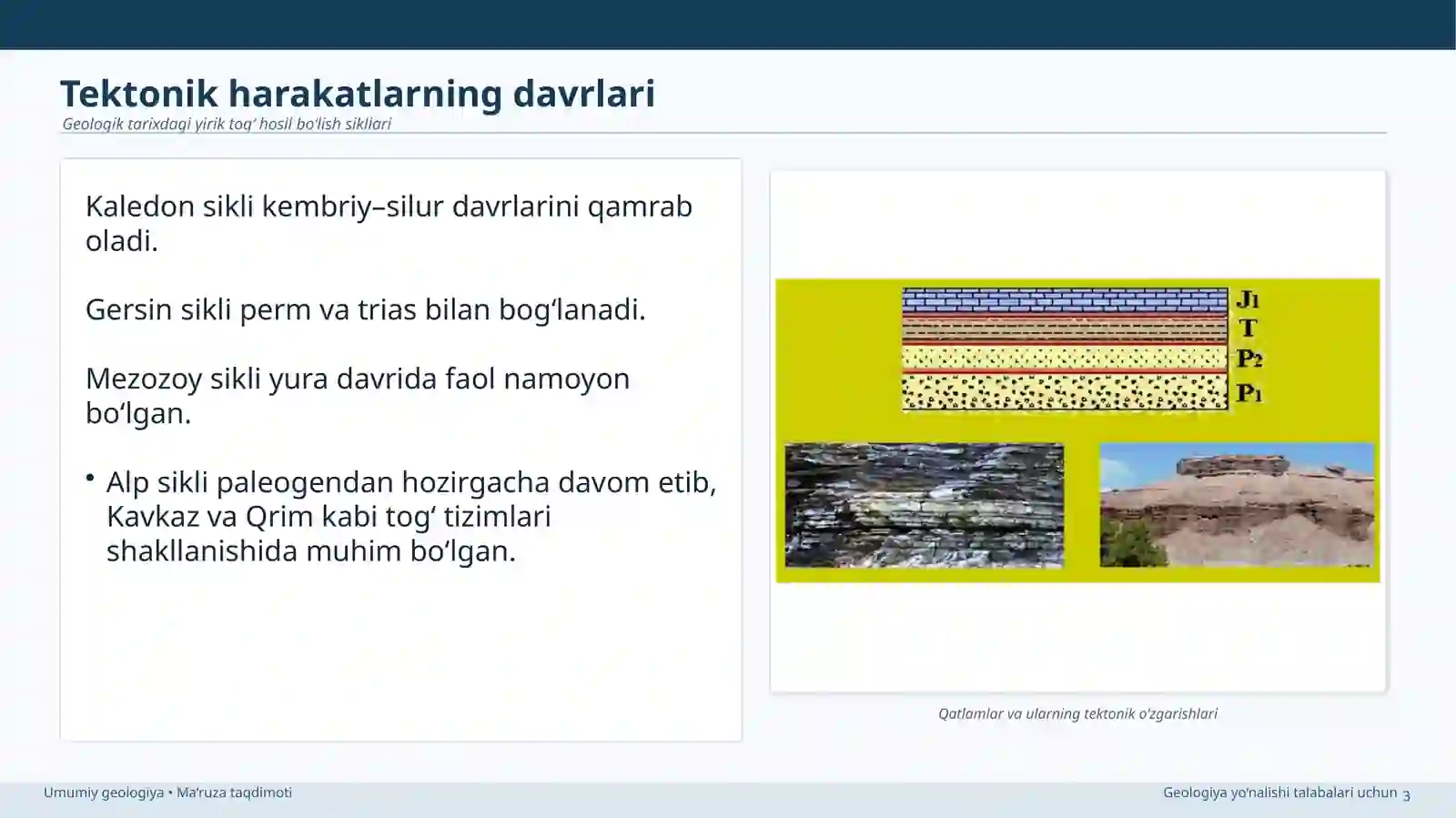 Tektonik harakatlar 3
