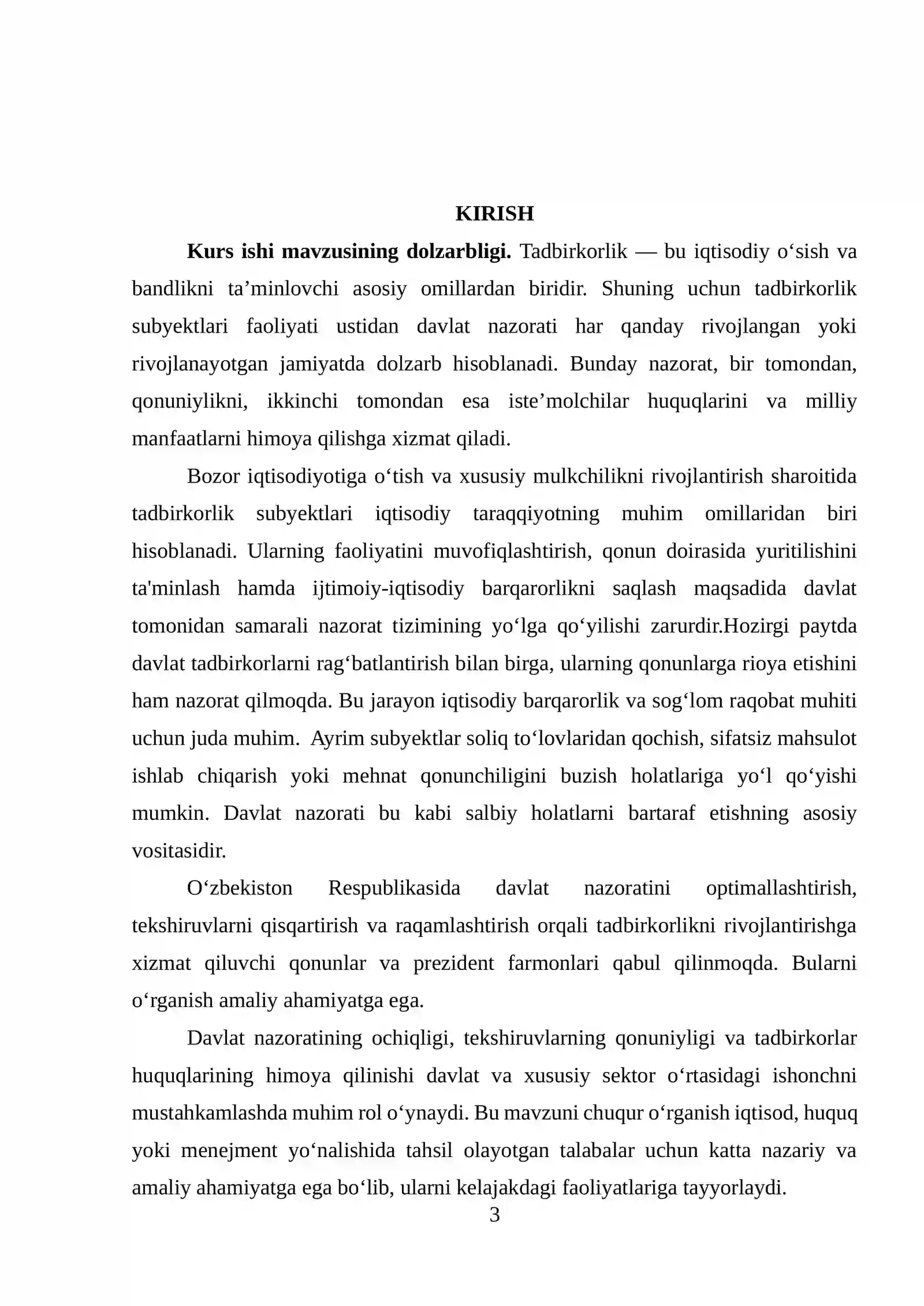 Tadbirkorlik subyektlari faoliyati ustidan davlat nazorati 3
