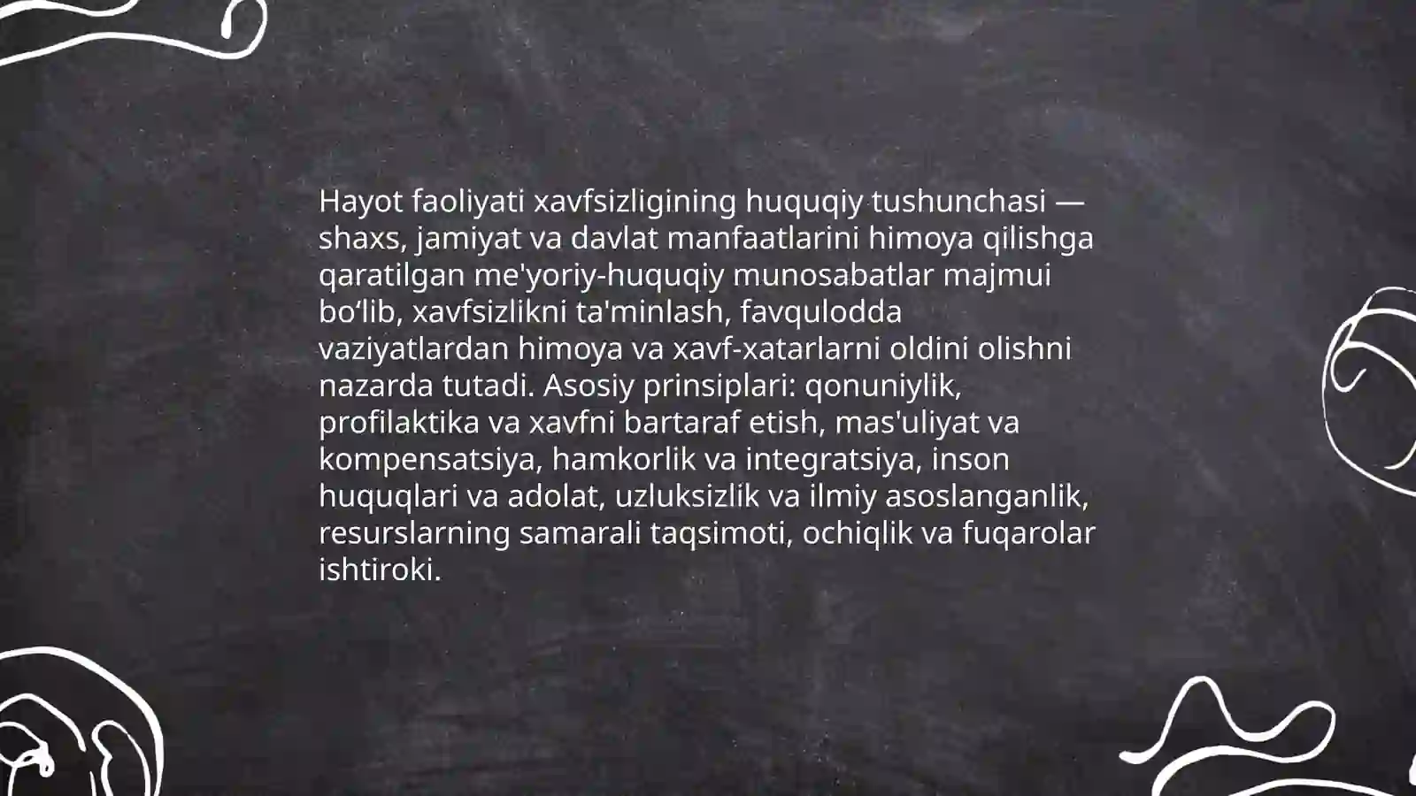 Hayot faoliyati xavfsizligining huquqiy va tashkiliy asoslari 3